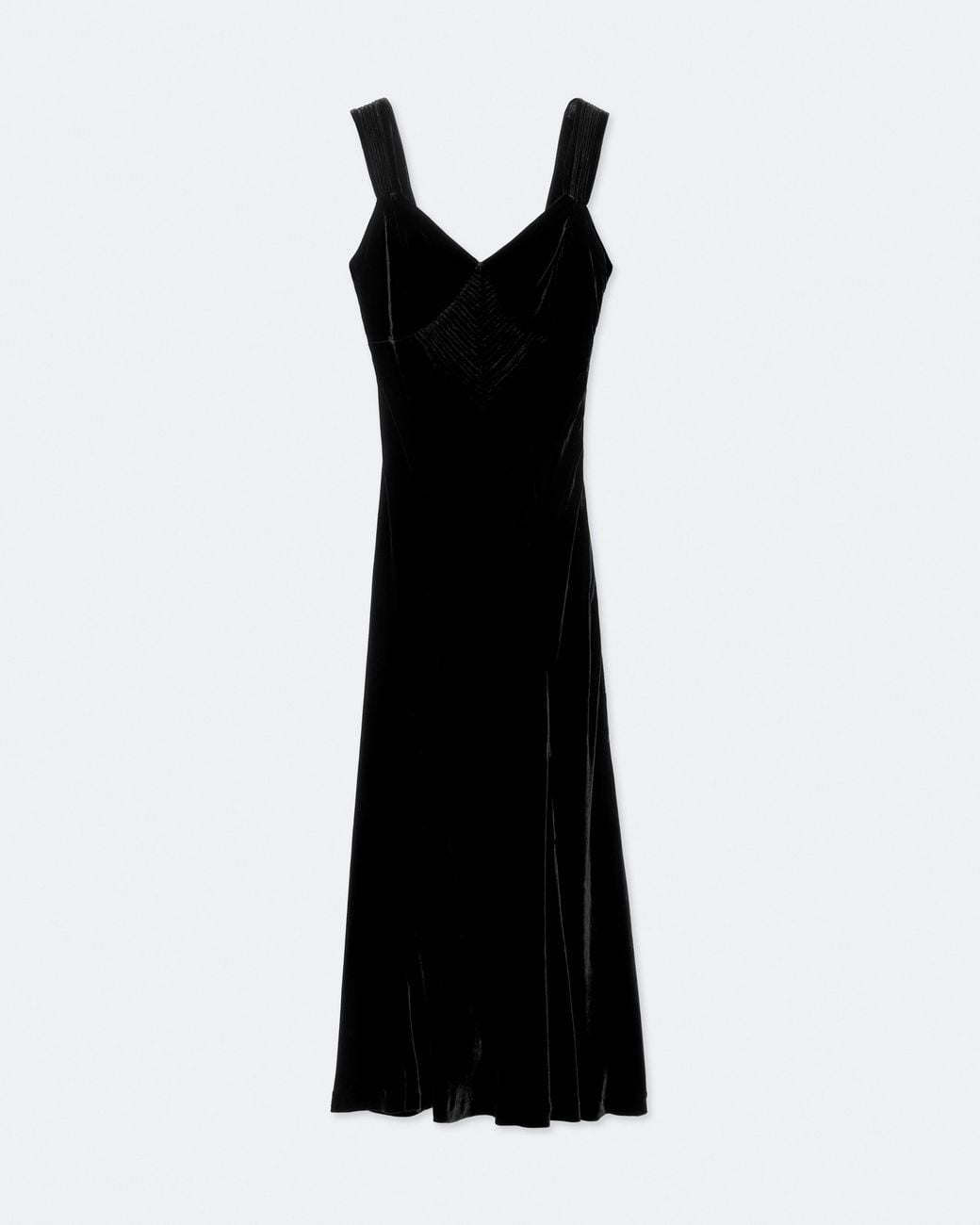 AllSaints Black Berletta Velvet Maxi Dress