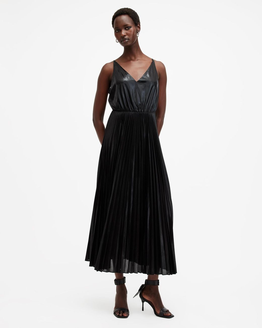 chinese dress ladies Allsaints- Spark 2-In-1 Pleated Maxi Dress – dstore Egypt