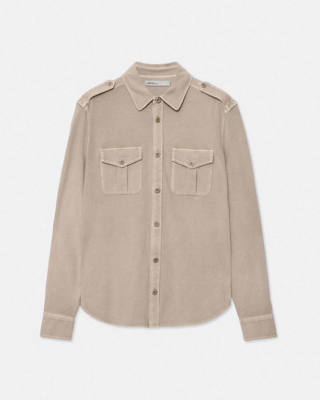 AllSaints Natural Foley Regular-Fit Military Shirt for men