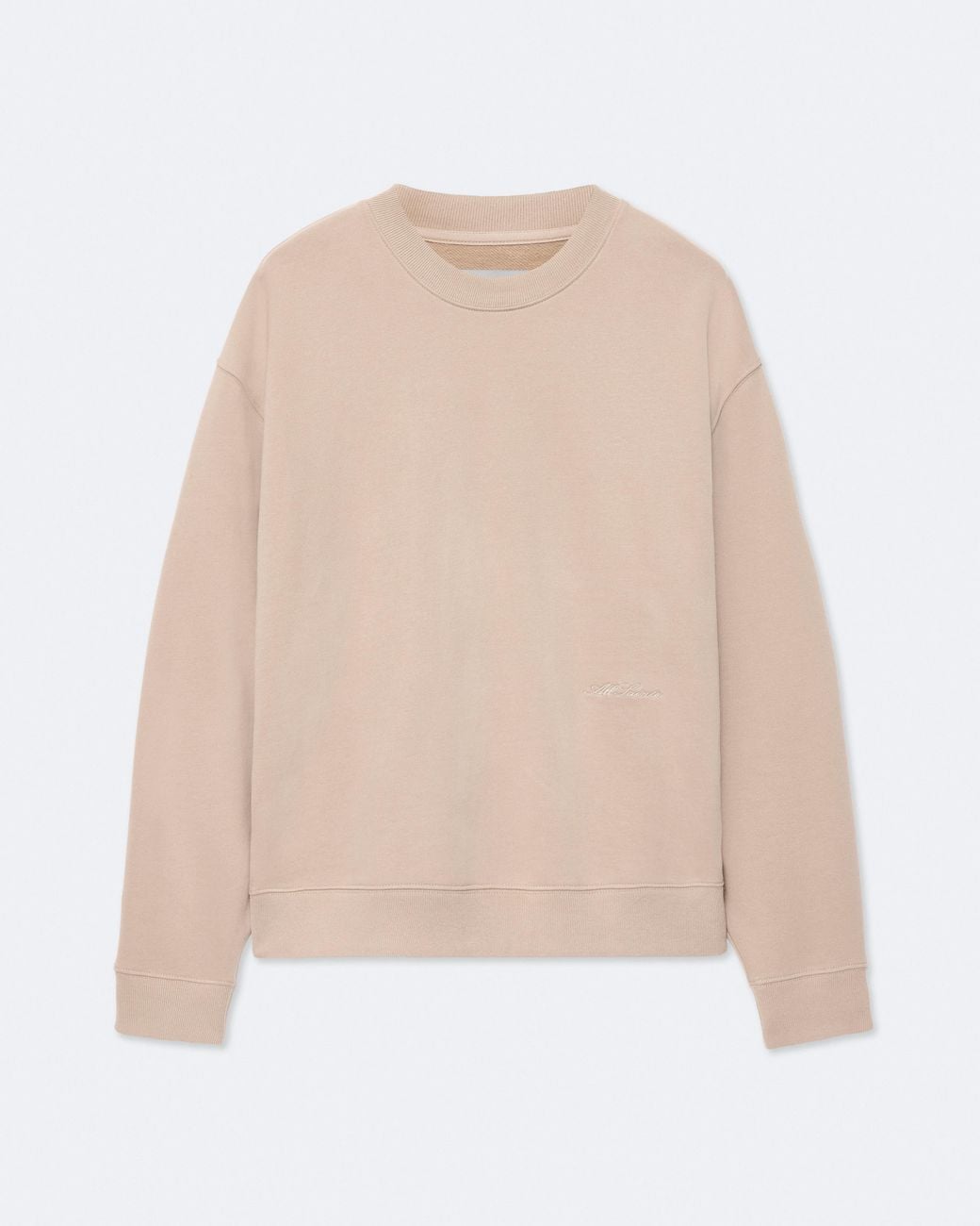 AllSaints Natural River Garment-Dyed Sweatshirt for men