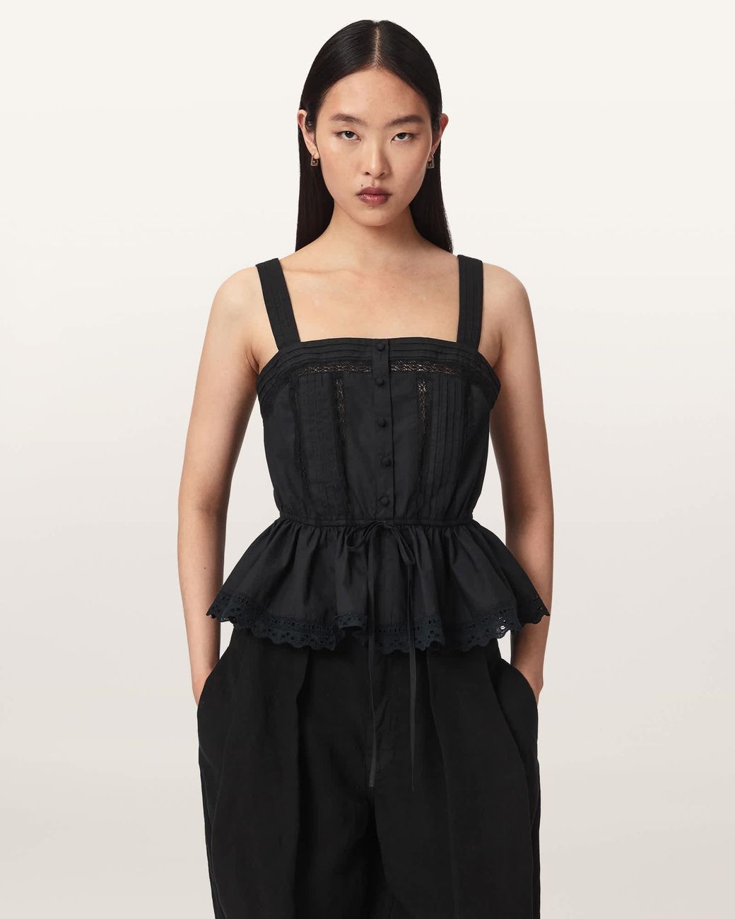 AllSaints Black Allsaints Gwen Top