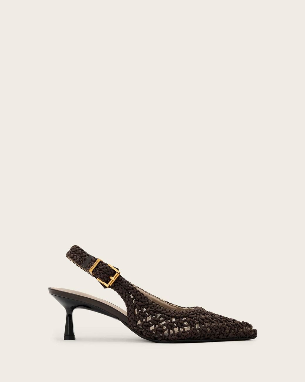 AllSaints Natural Slingback Pointed Toe Heels