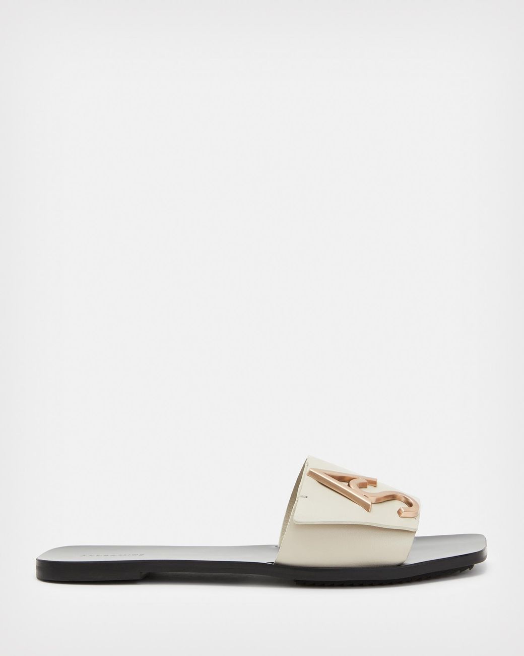AllSaints Klara Leather Sandals in White | Lyst