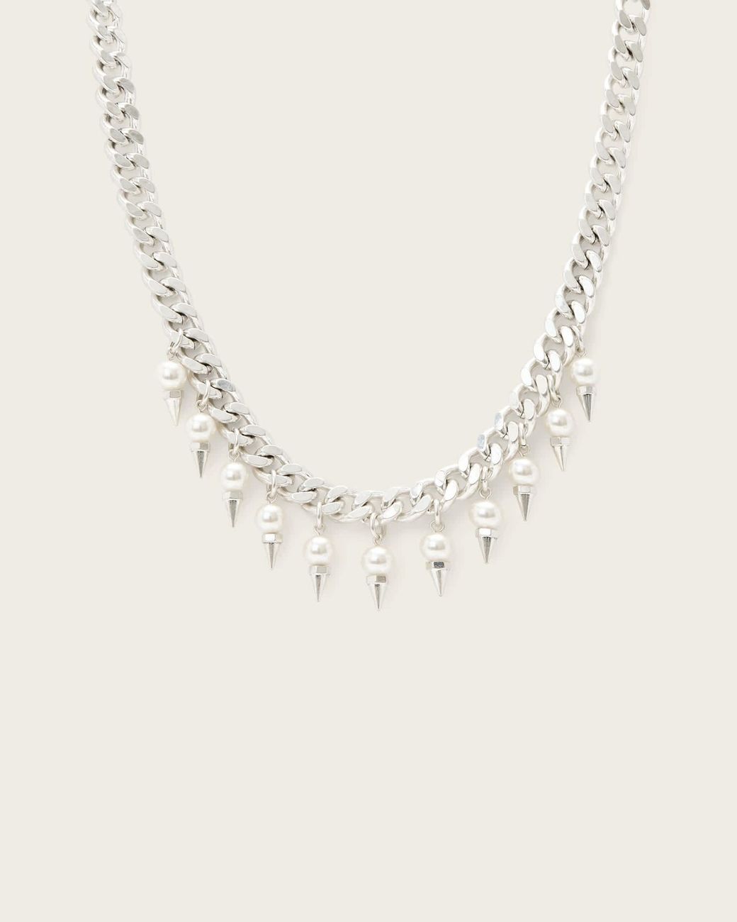 AllSaints Natural Rue Chain Necklace