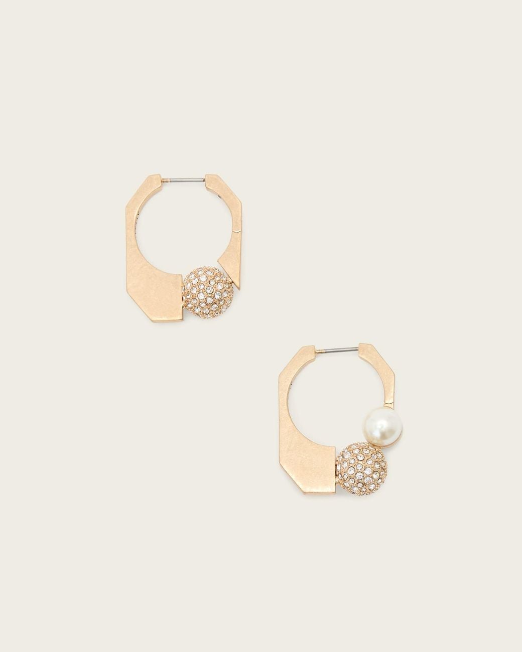 AllSaints Natural Ellie Mix Hoop Earrings