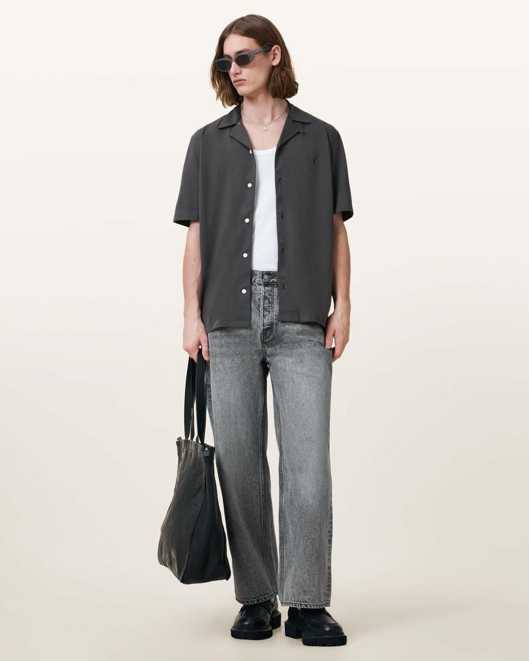 AllSaints Multicolor Hudson Relaxed Fit Ramskull Shirt for men