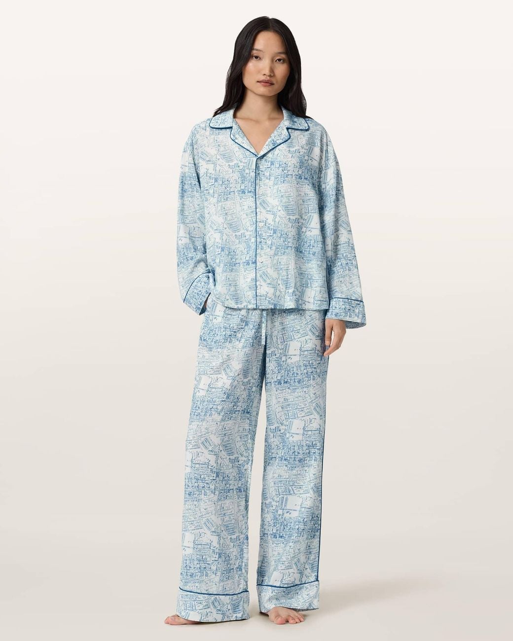 AllSaints Blue Maude Pyjama Set