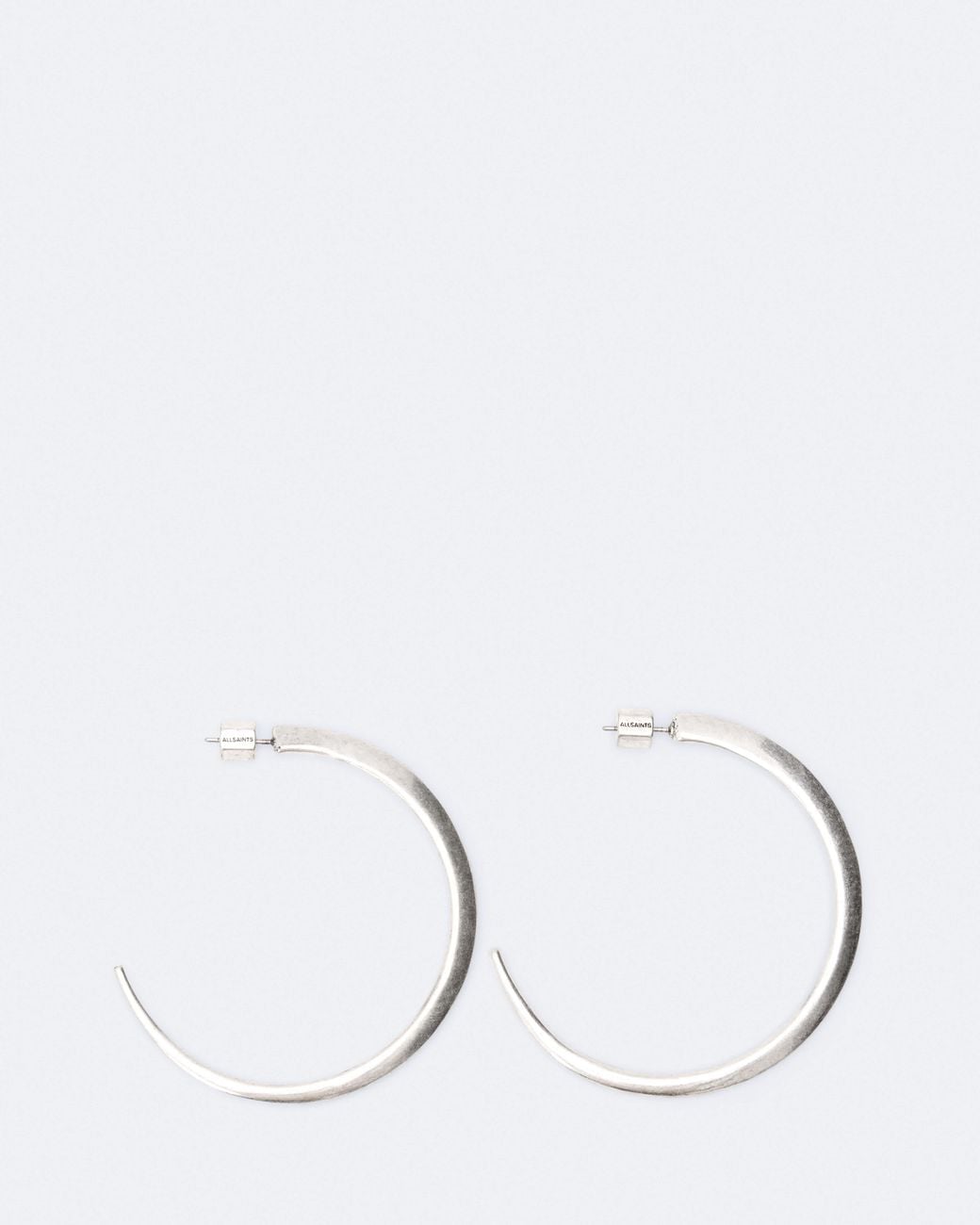 AllSaints White Talon C Hoop Earrings