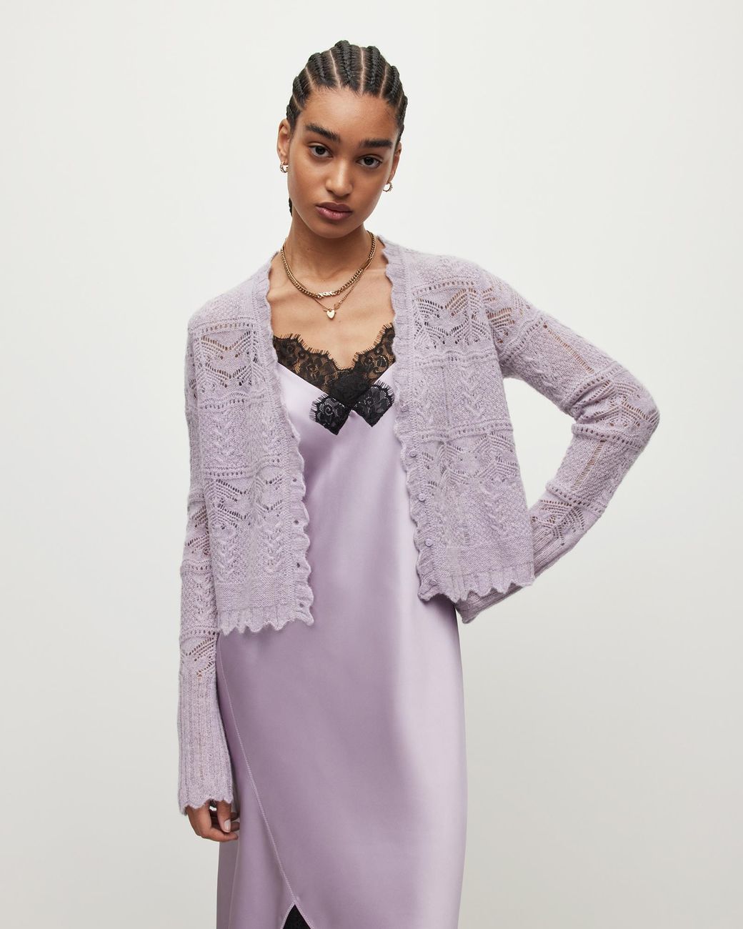 Purple lace hotsell cardigan