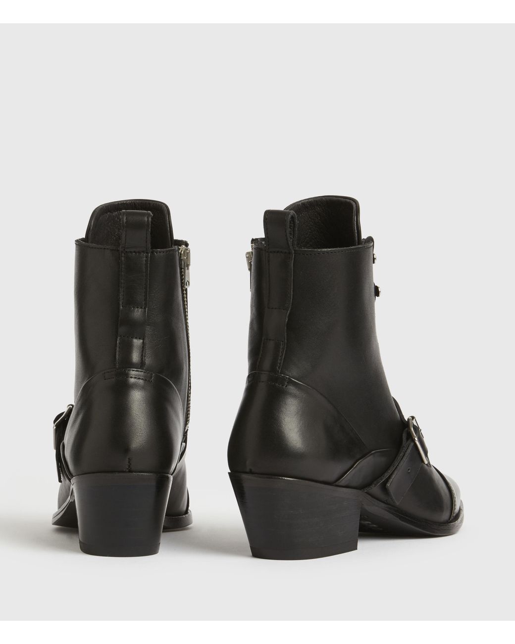 AllSaints Leather Katy Boot, in Black | Lyst Canada