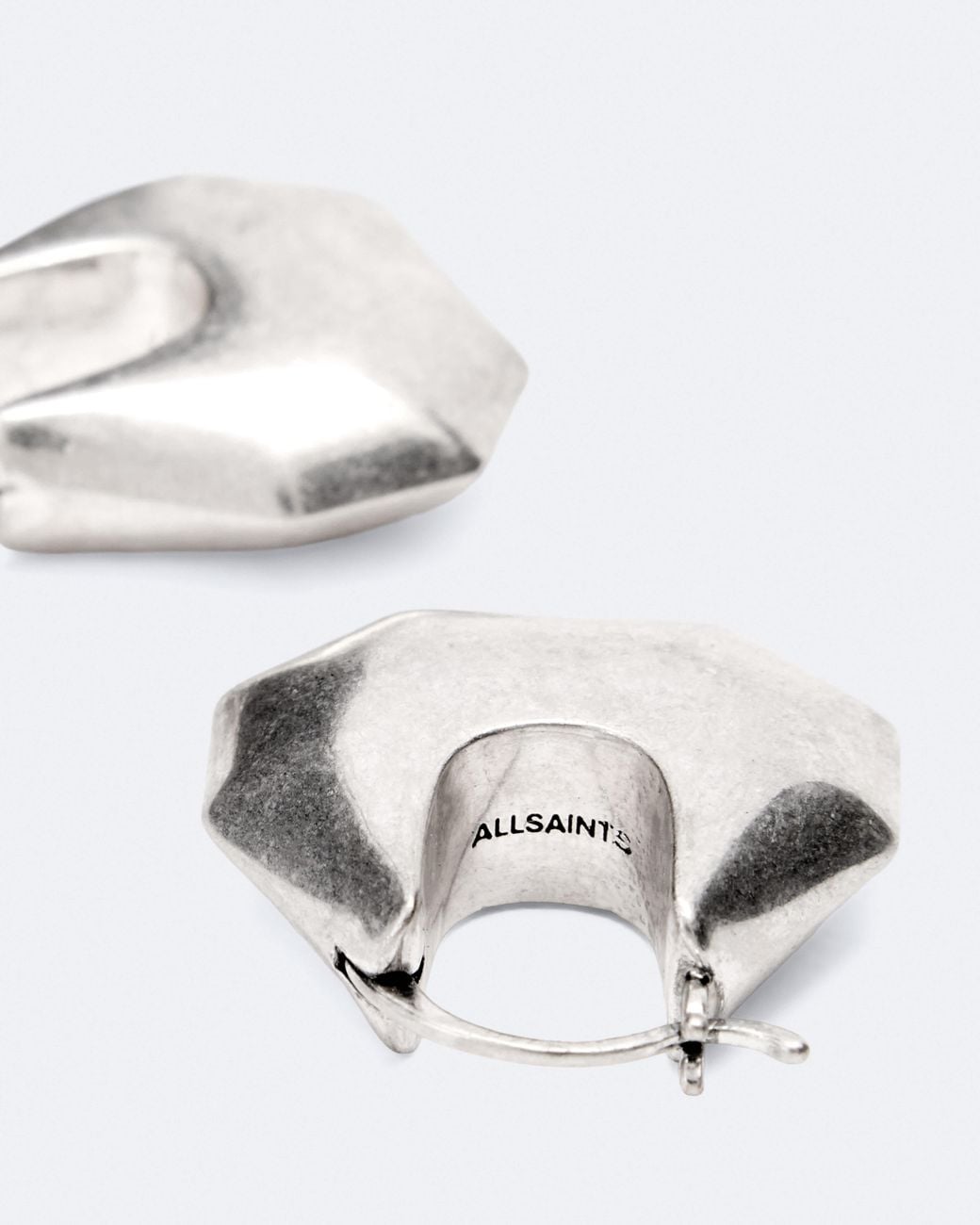 AllSaints White Meera Chunky Faceted Earrings