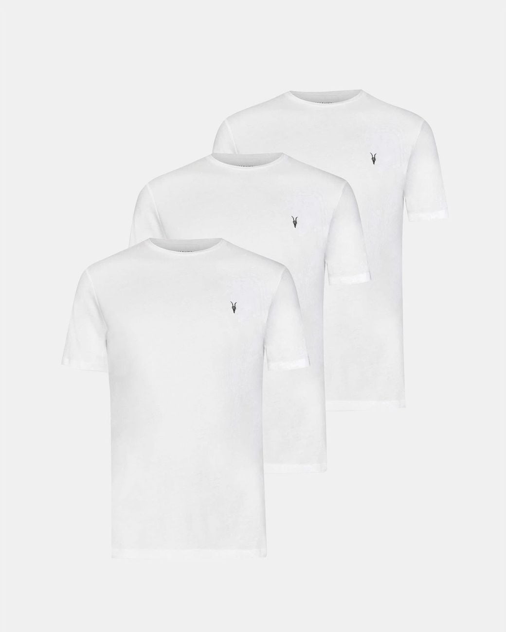 AllSaints White Brace Brushed Cotton T-Shirts 3 Pack for men