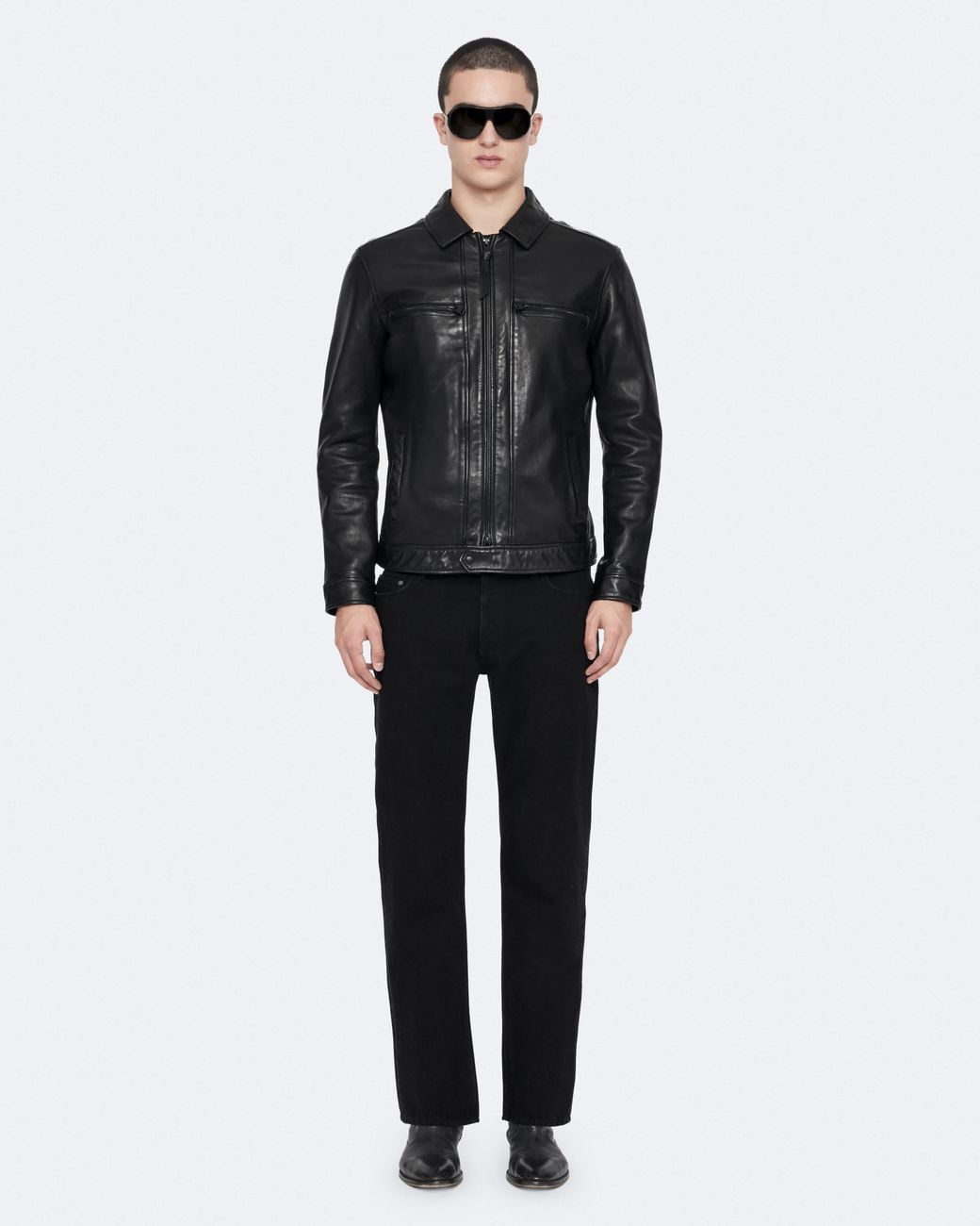 AllSaints Black Luck Leather Jacket for men
