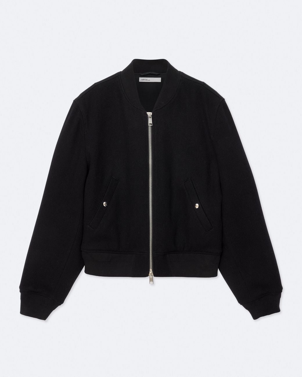 AllSaints Black Muro Wool-Blend Flight Jacket for men
