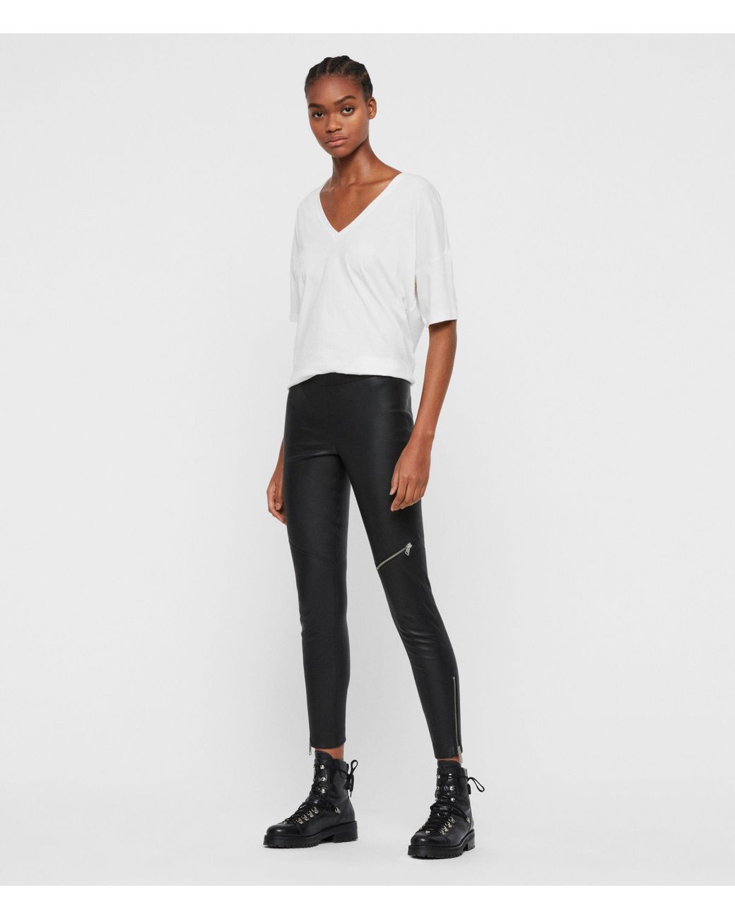 All saints deals leather leggings