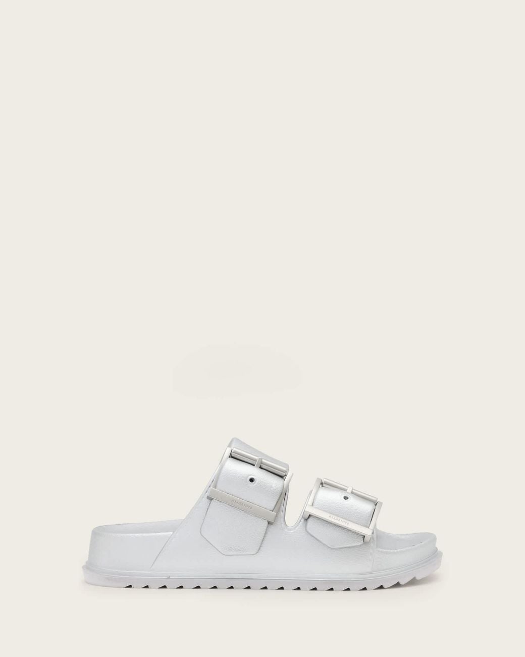 AllSaints White Sian Eva Buckle Sandals