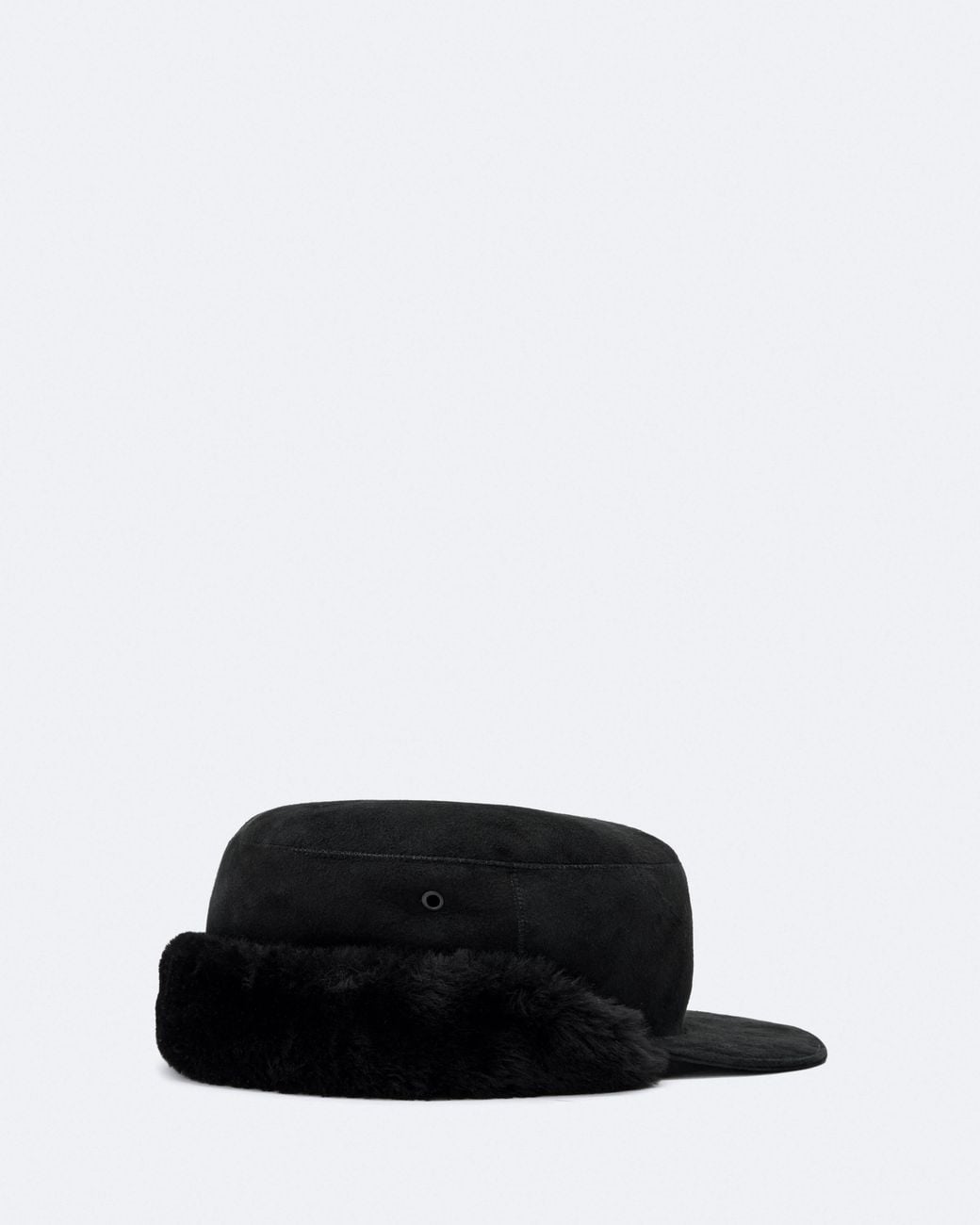 AllSaints Black Ramona Shearling Hat