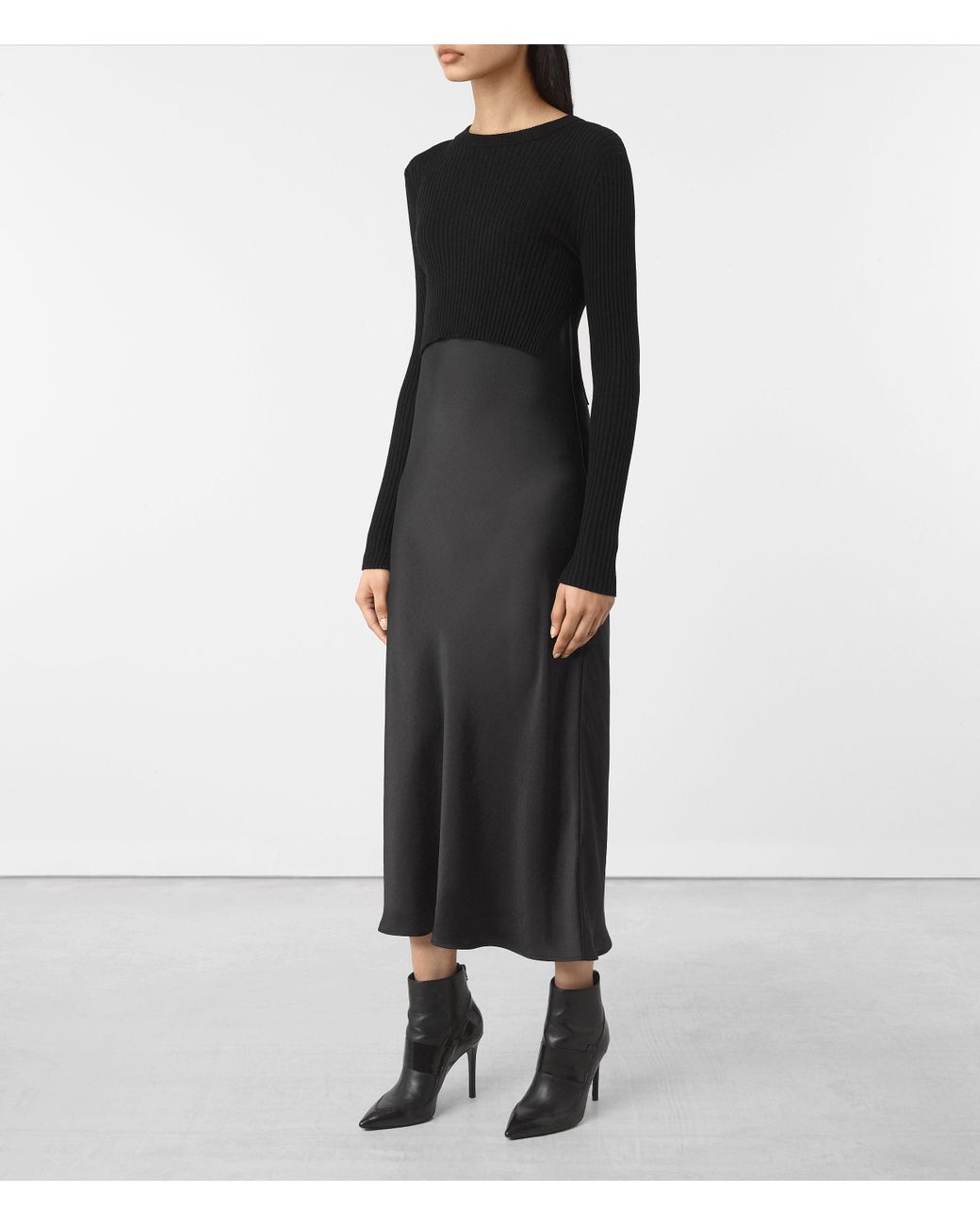 AllSaints Kowlo Dress in Black Lyst