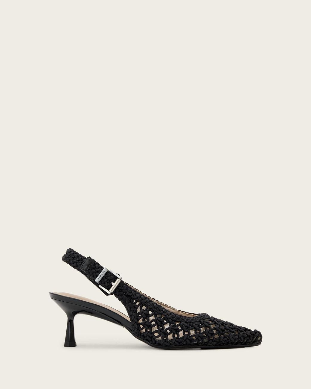 AllSaints Natural Slingback Pointed Toe Heels