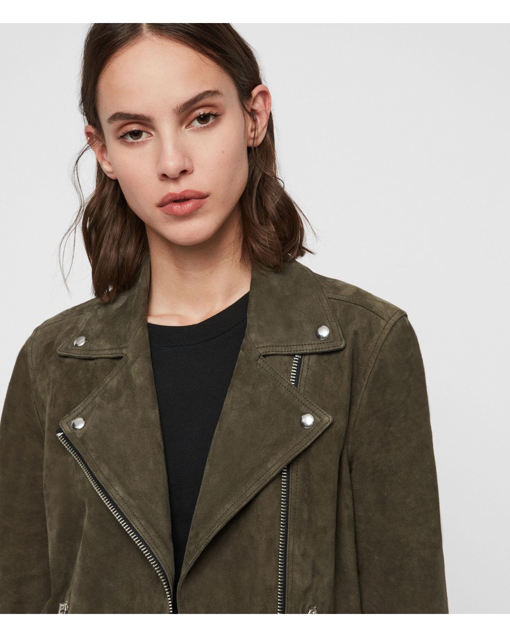 All saints dalby suede jacket sale