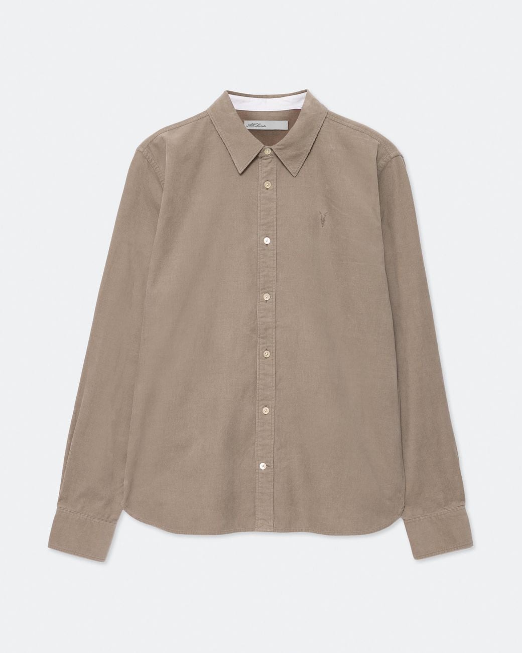 AllSaints Natural Elgar Relaxed-Fit Cotton Shirt for men