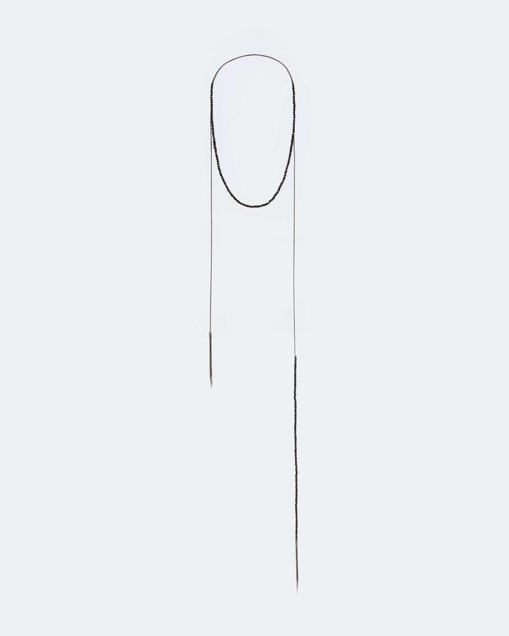 AllSaints White Noir Tassel Necklace