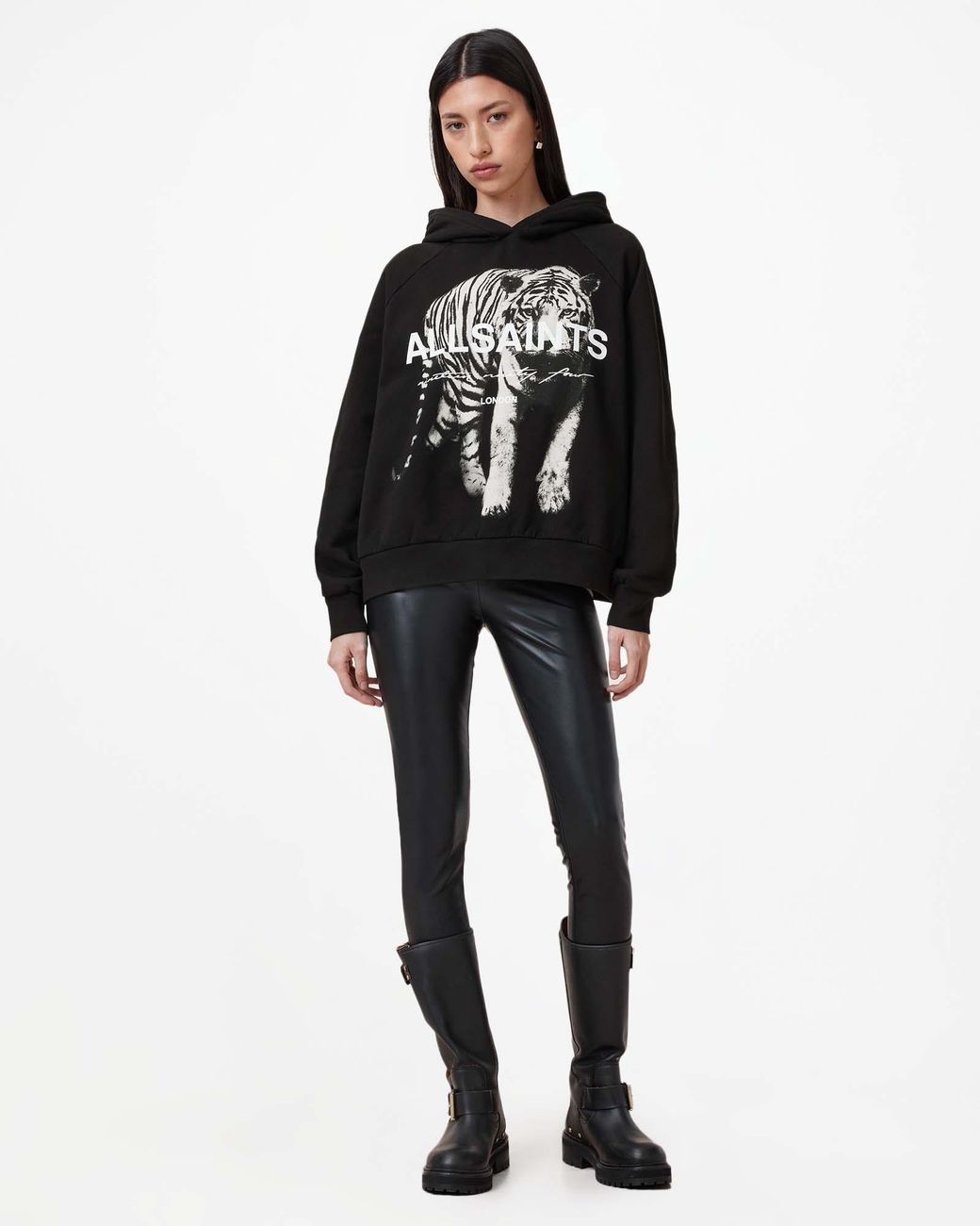 (取寄) オールセインツ レディース キット タロン フーディ AllSaints women Kit Talon Hoody Black AllSaints Talon Cotton Pullover Hoodie | Nordstromrack