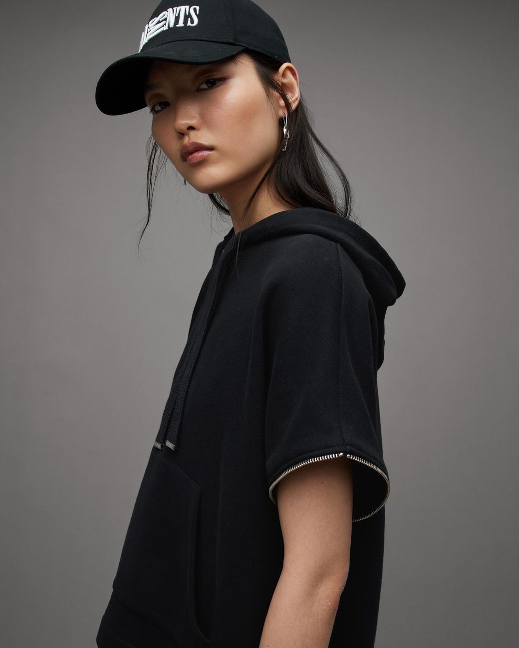 All saints hotsell sleeveless hoodie