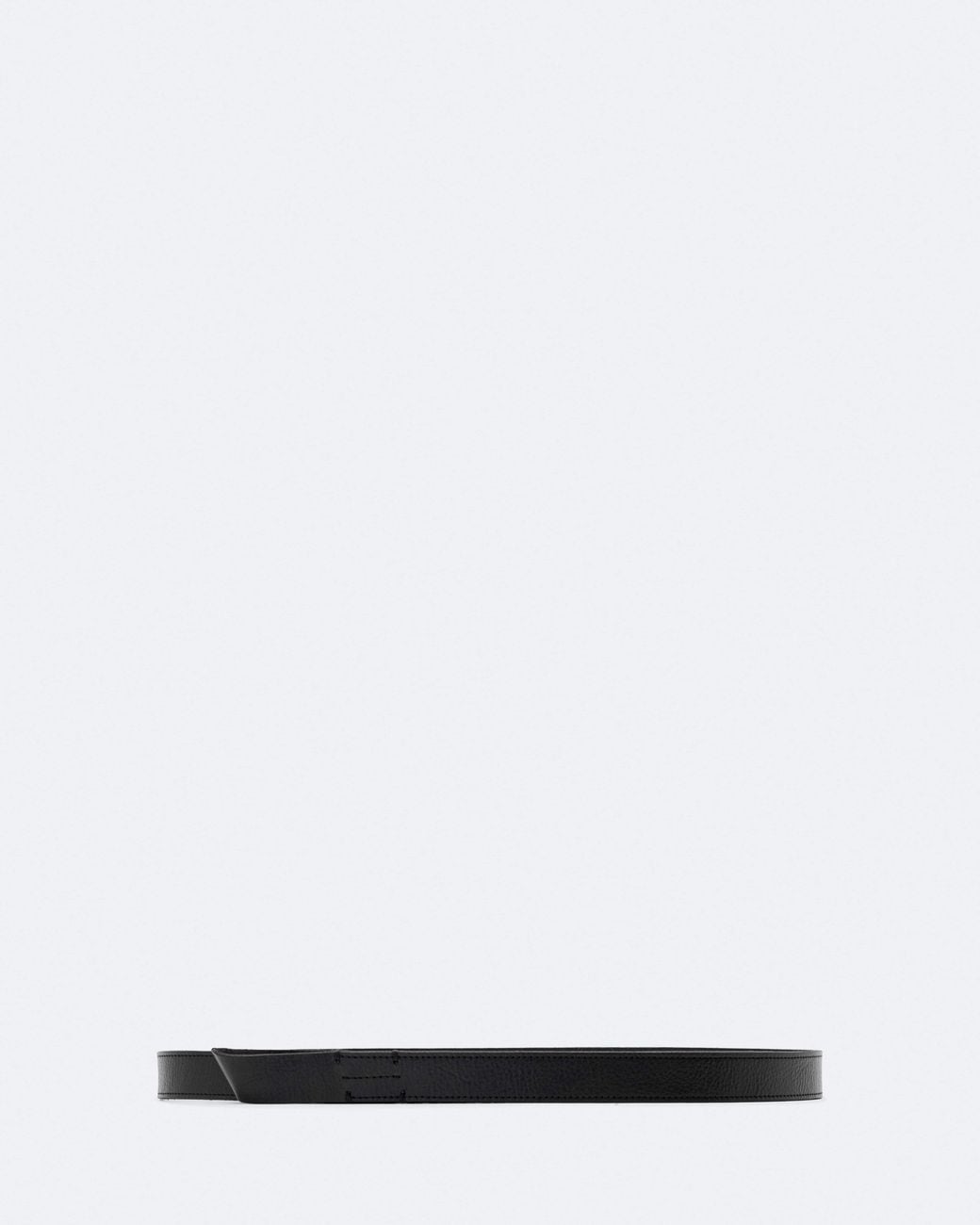 AllSaints White Manon Leather Thread-Through Belt