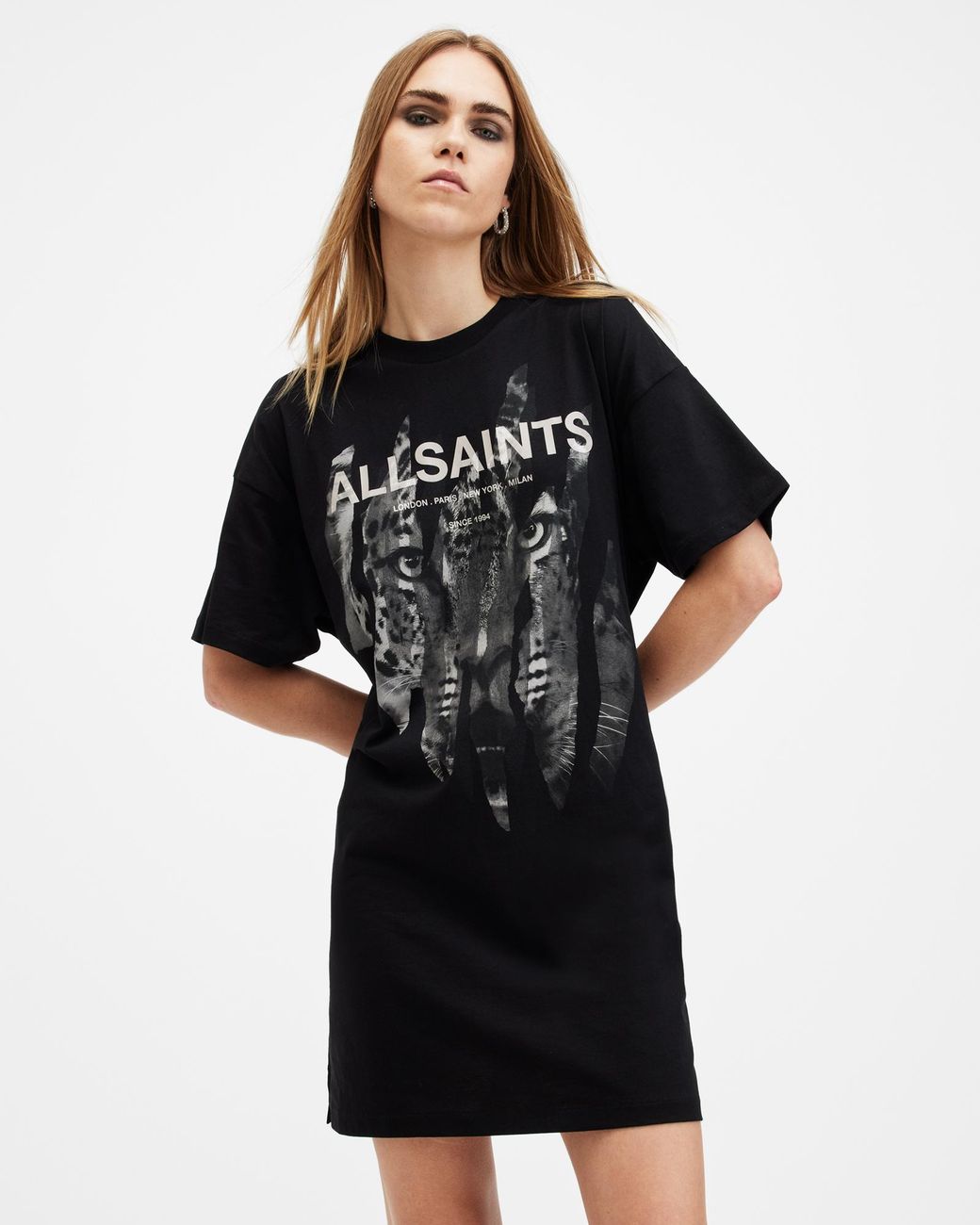 saints t shirt dress Buy AllSaints White Halis T-Shirt Dress from Next USA