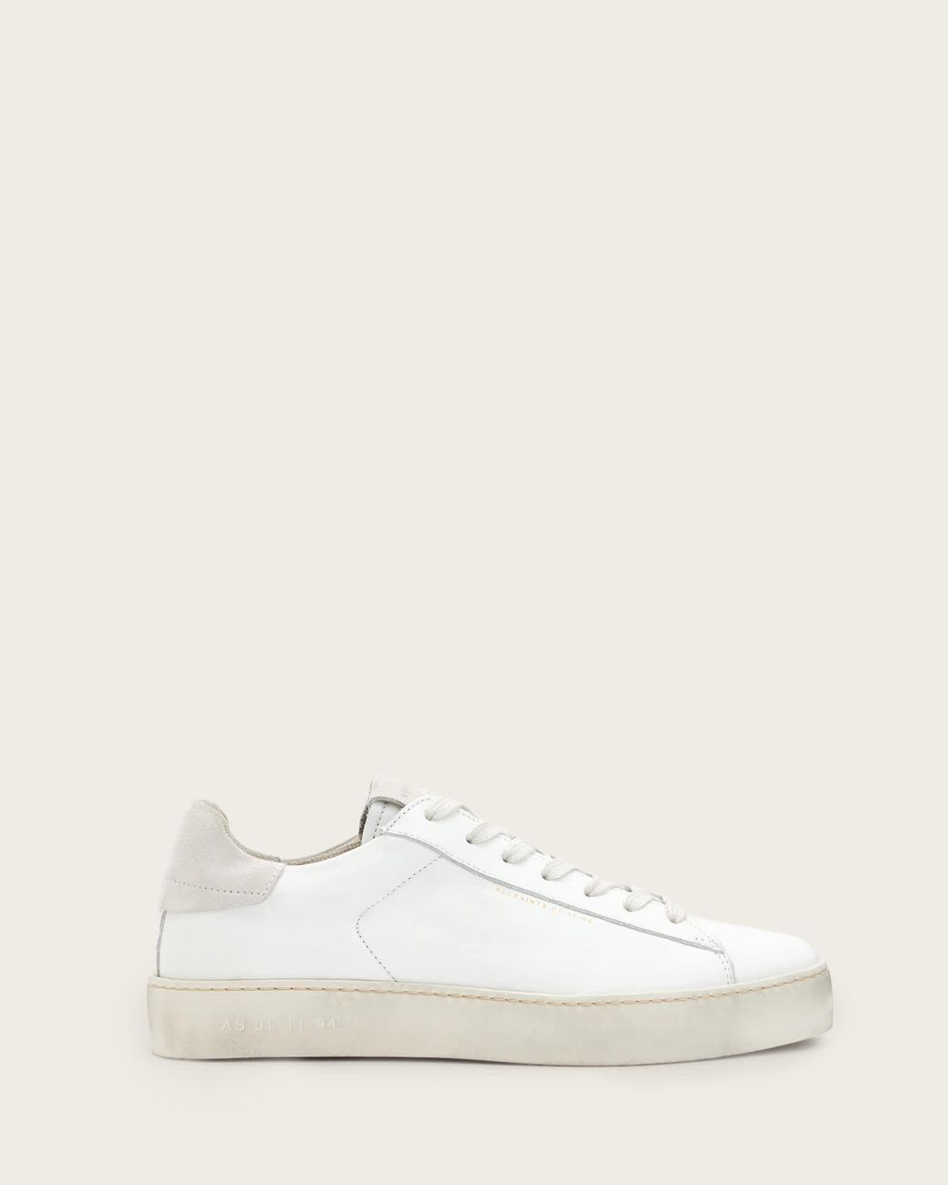 AllSaints Natural Shana Low Top Leather Trainers