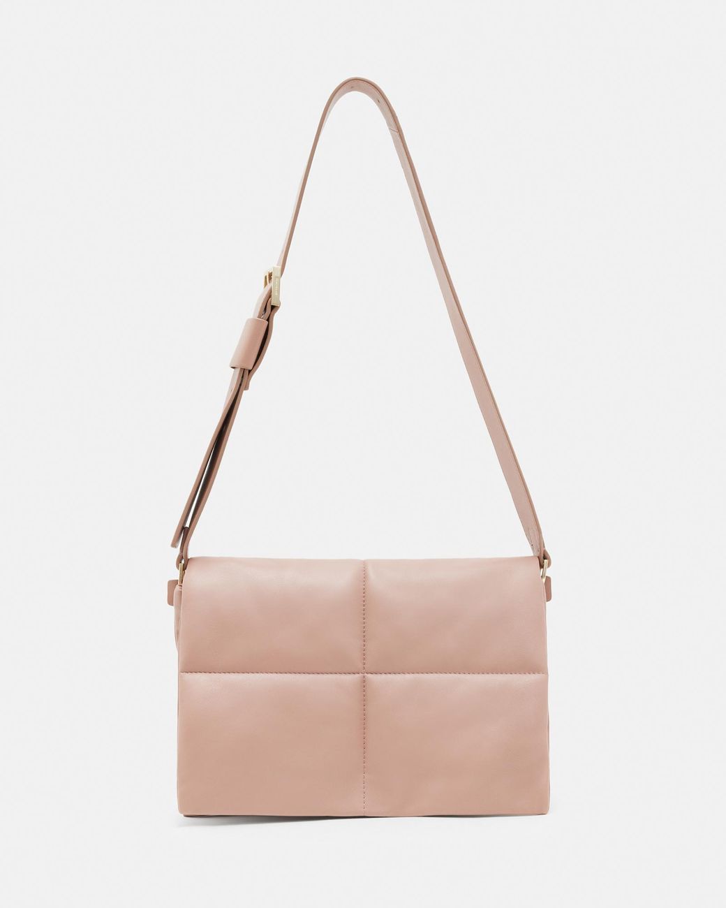 AllSaints Vittoria Leather Shoulder Bag in Pink | Lyst Australia