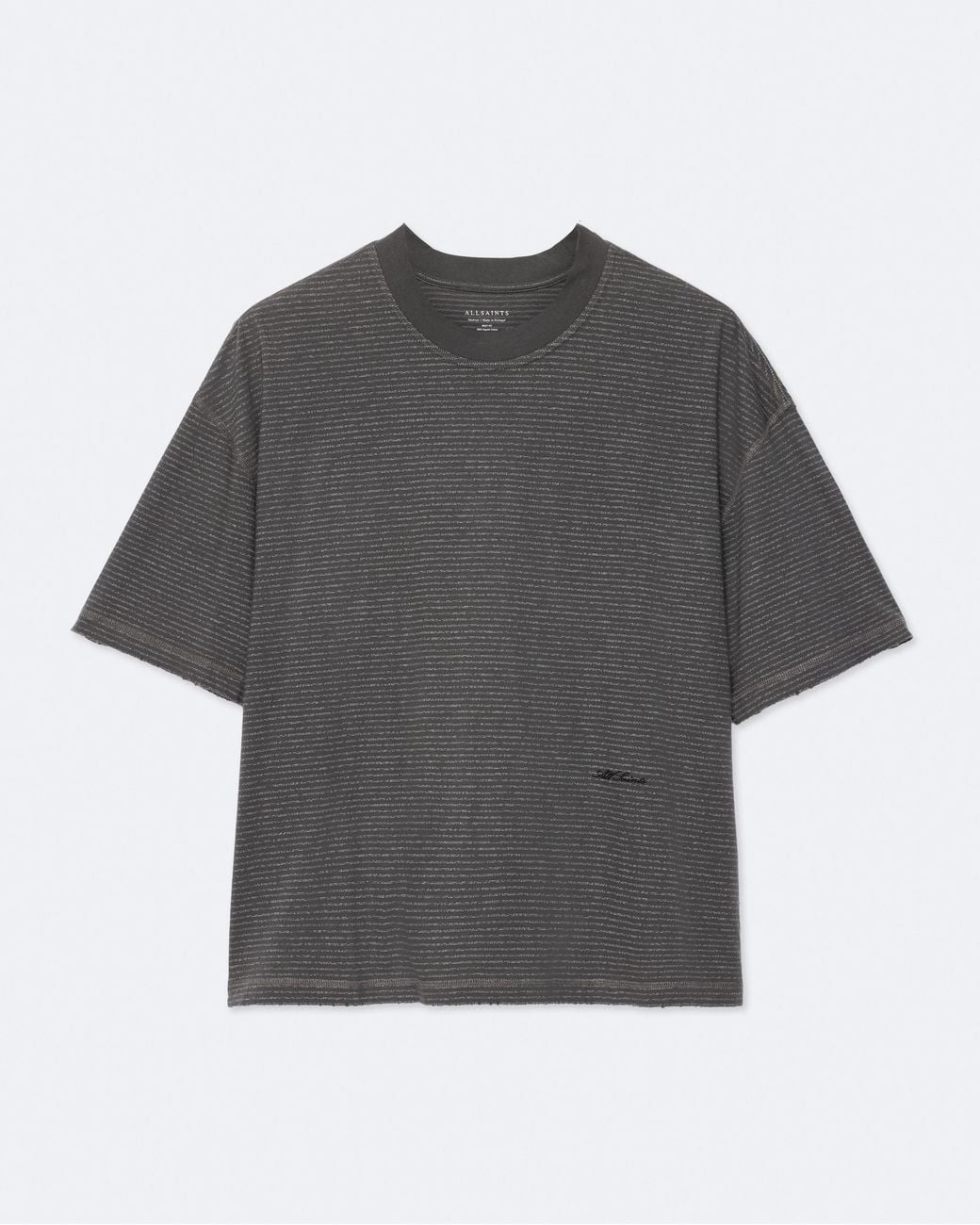 AllSaints Gray Axel Relaxed T-Shirt for men