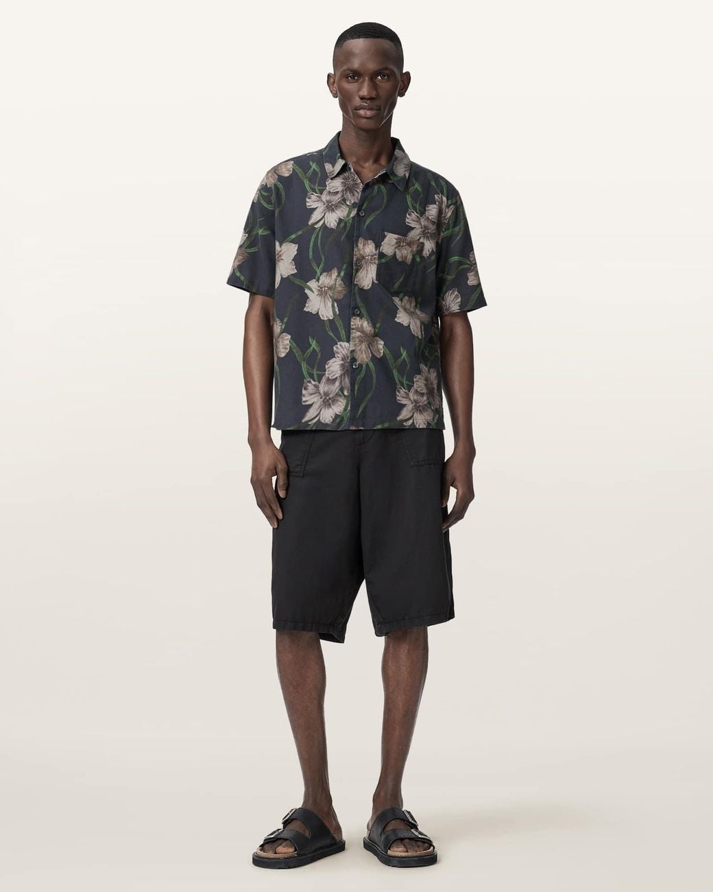 AllSaints Multicolor Climber Short Sleeve Boxy Shirt for men
