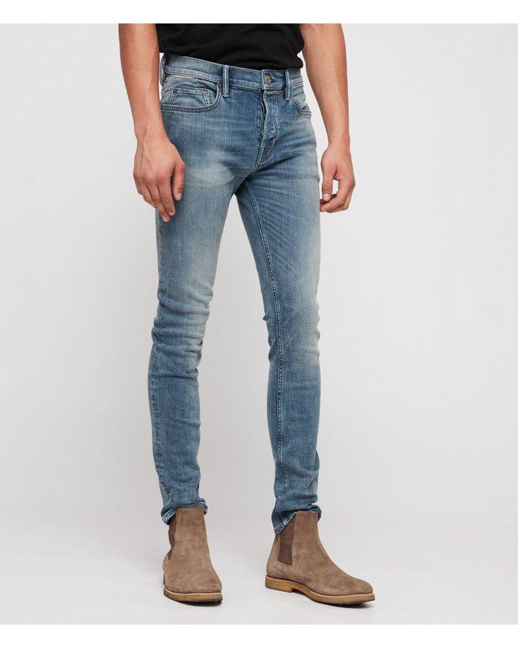 AllSaints Ione Cigarette Skinny Jeans in Blue for Men