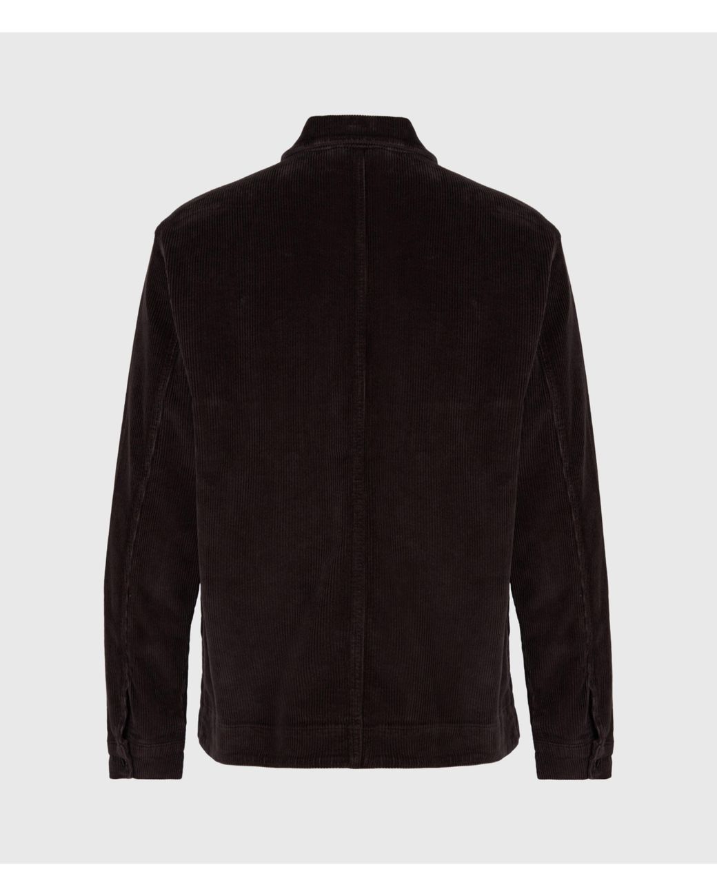 AllSaints Men's Castleford Corduroy Overshirt in Black for Men | Lyst