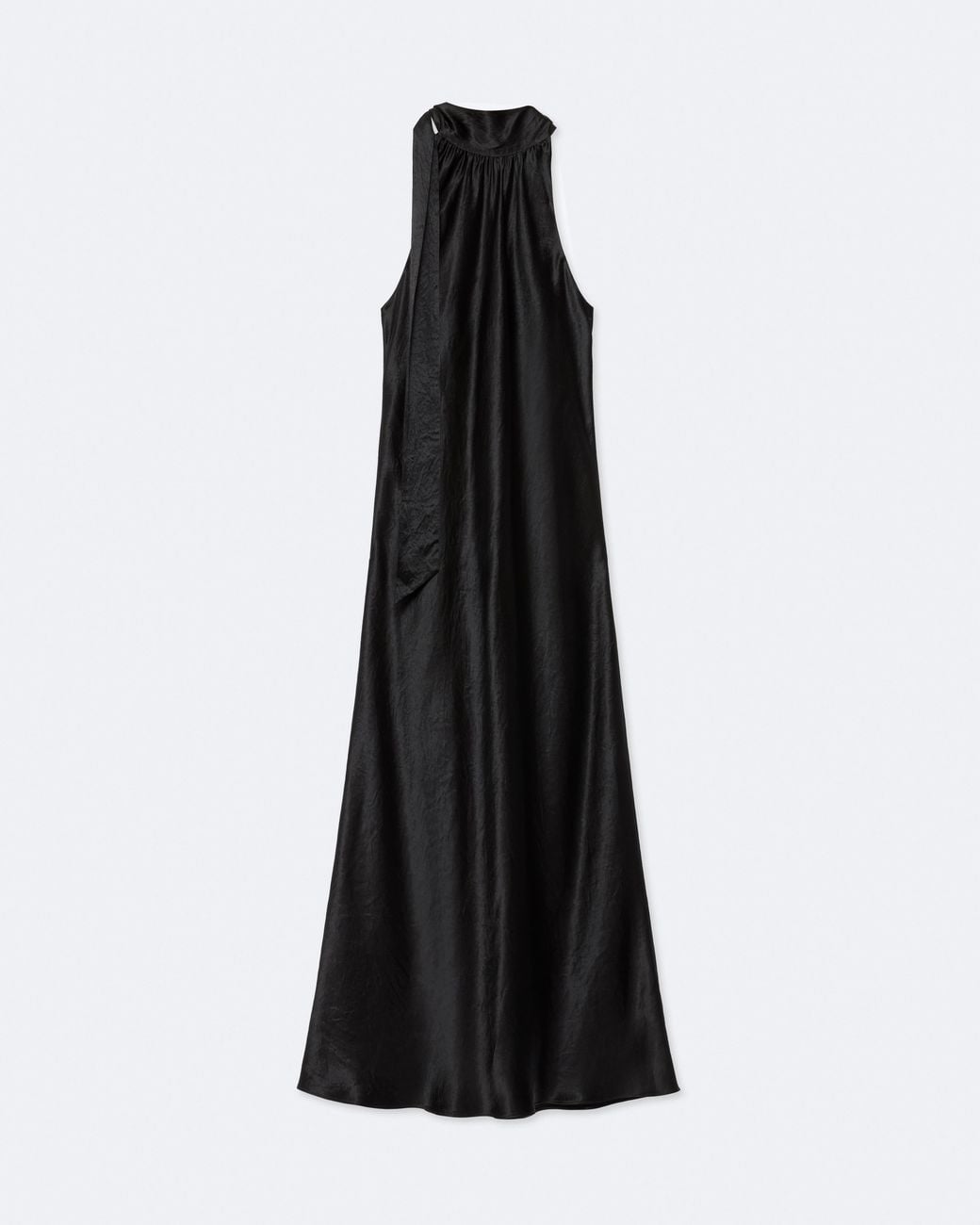 AllSaints Black Beril Bias-Cut Slip Dress
