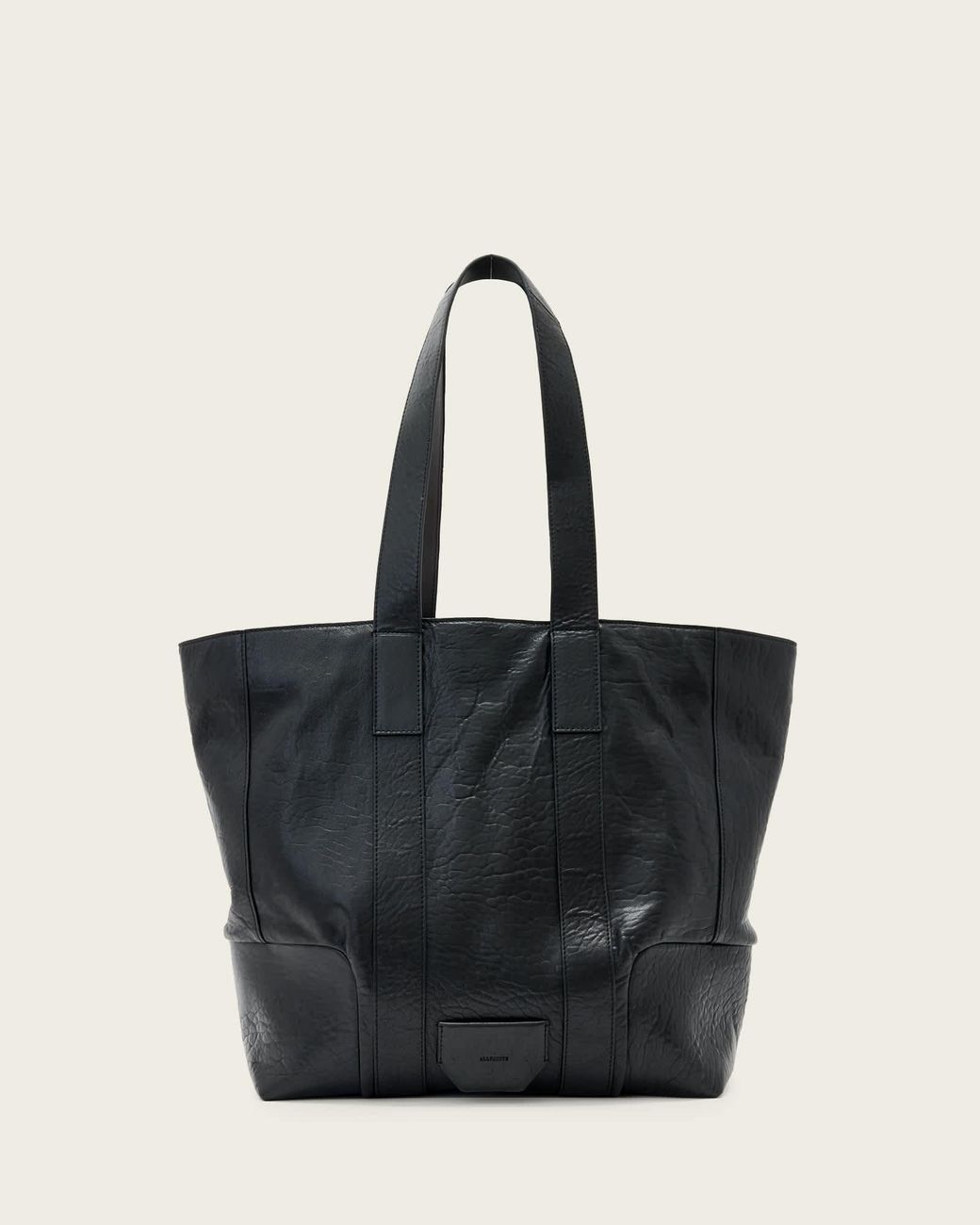 AllSaints Black Allsaints Ares Grain Tote