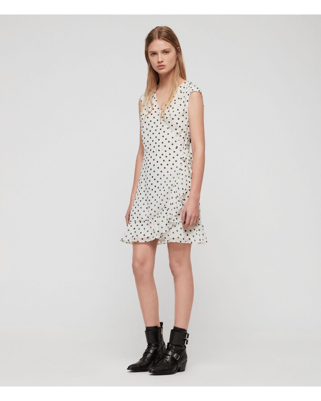 all saints polka dot dress