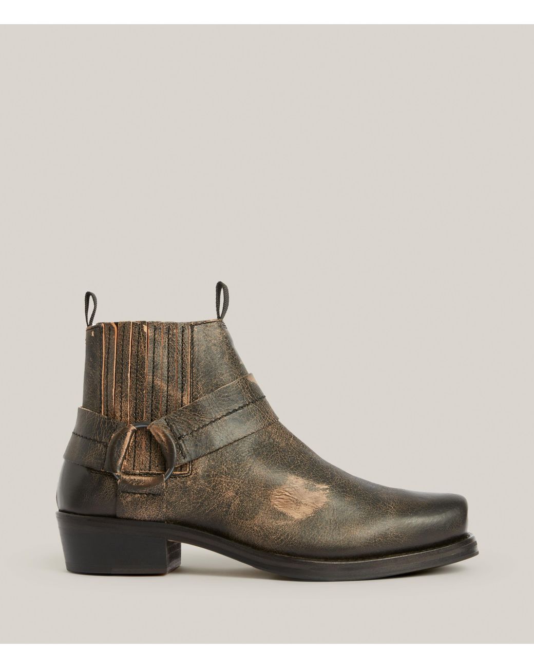 AllSaints Abbot Leather Boots in Black for Men Lyst