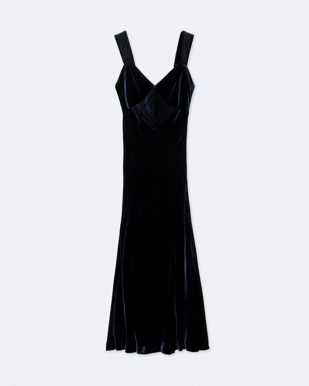 AllSaints Black Berletta Velvet Maxi Dress