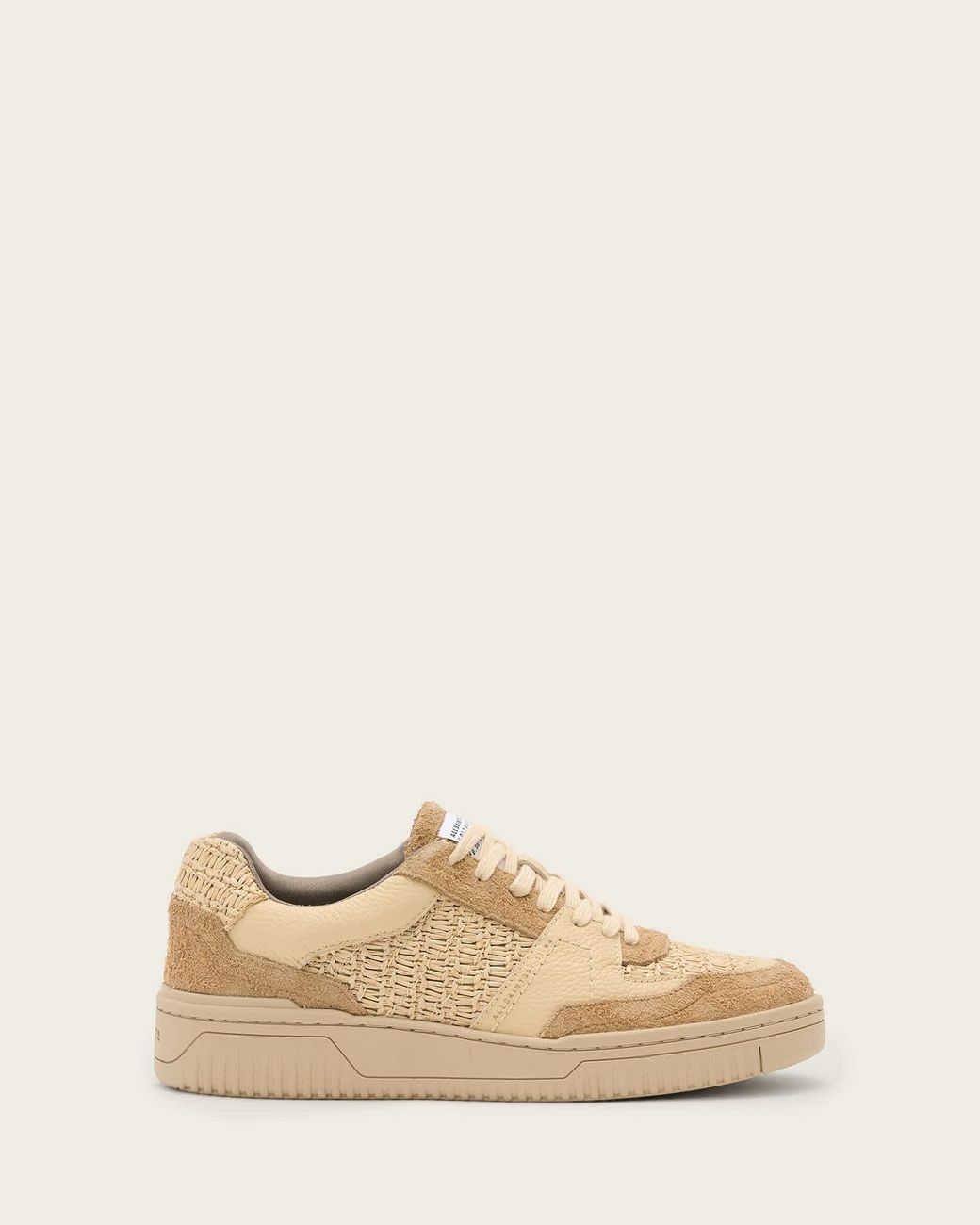 AllSaints Natural Polyester Hix Raffia Trainers, /Us 6/Eu 36