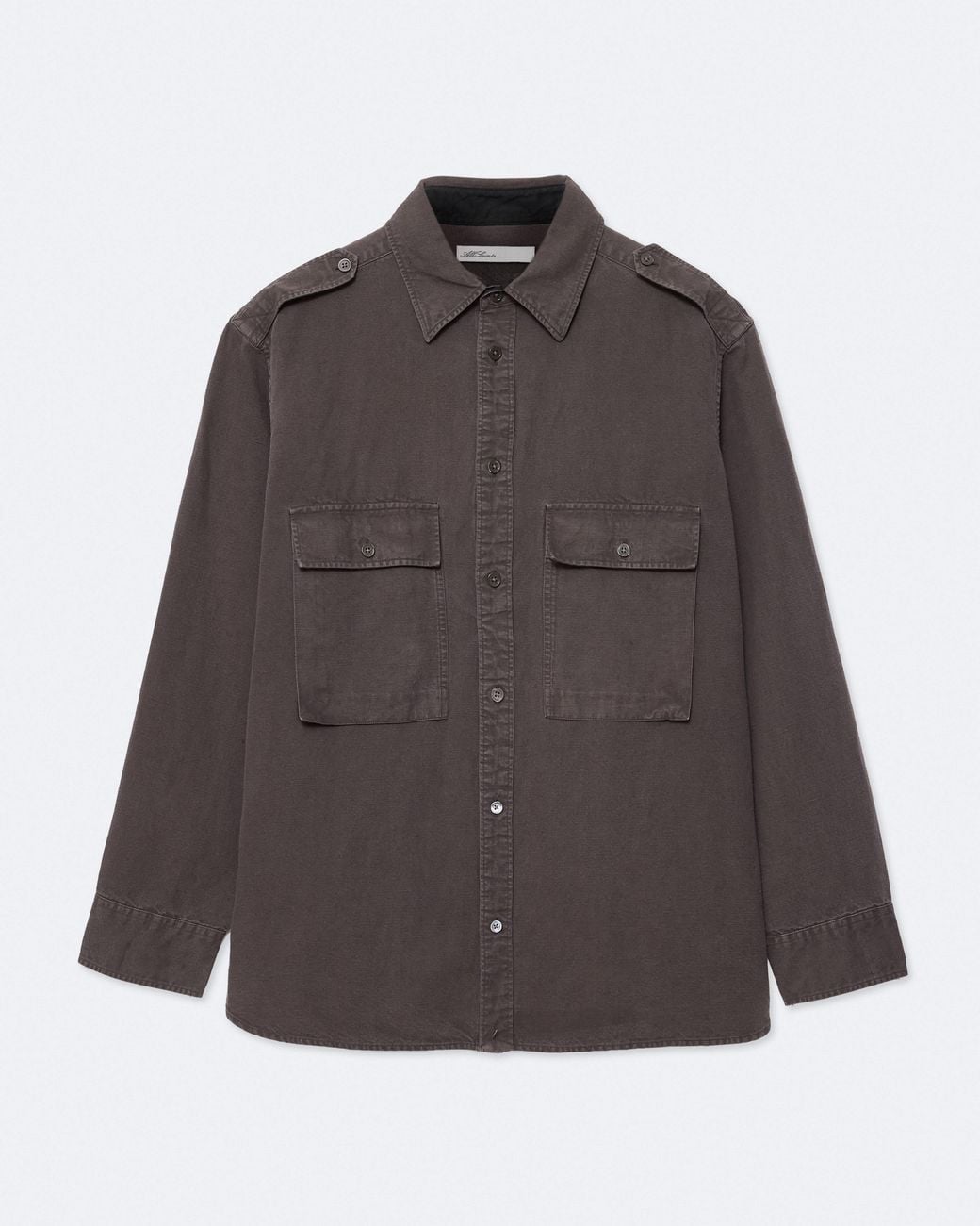 AllSaints Brown Hart Oversized Cotton-Linen Blend Shirt for men