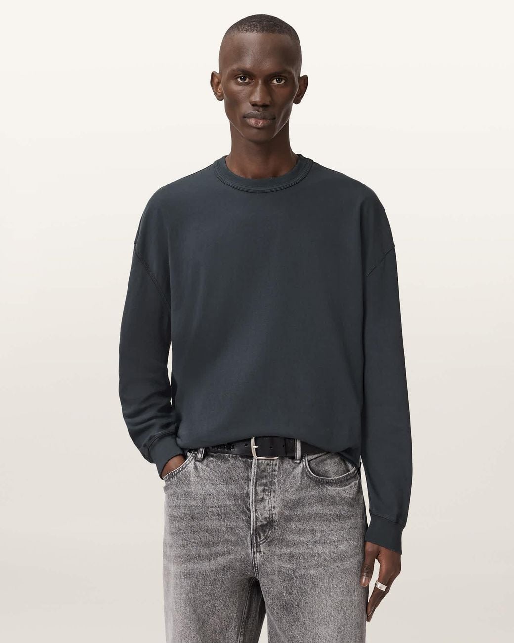 AllSaints Blue Cole Crew Neck Sweat for men