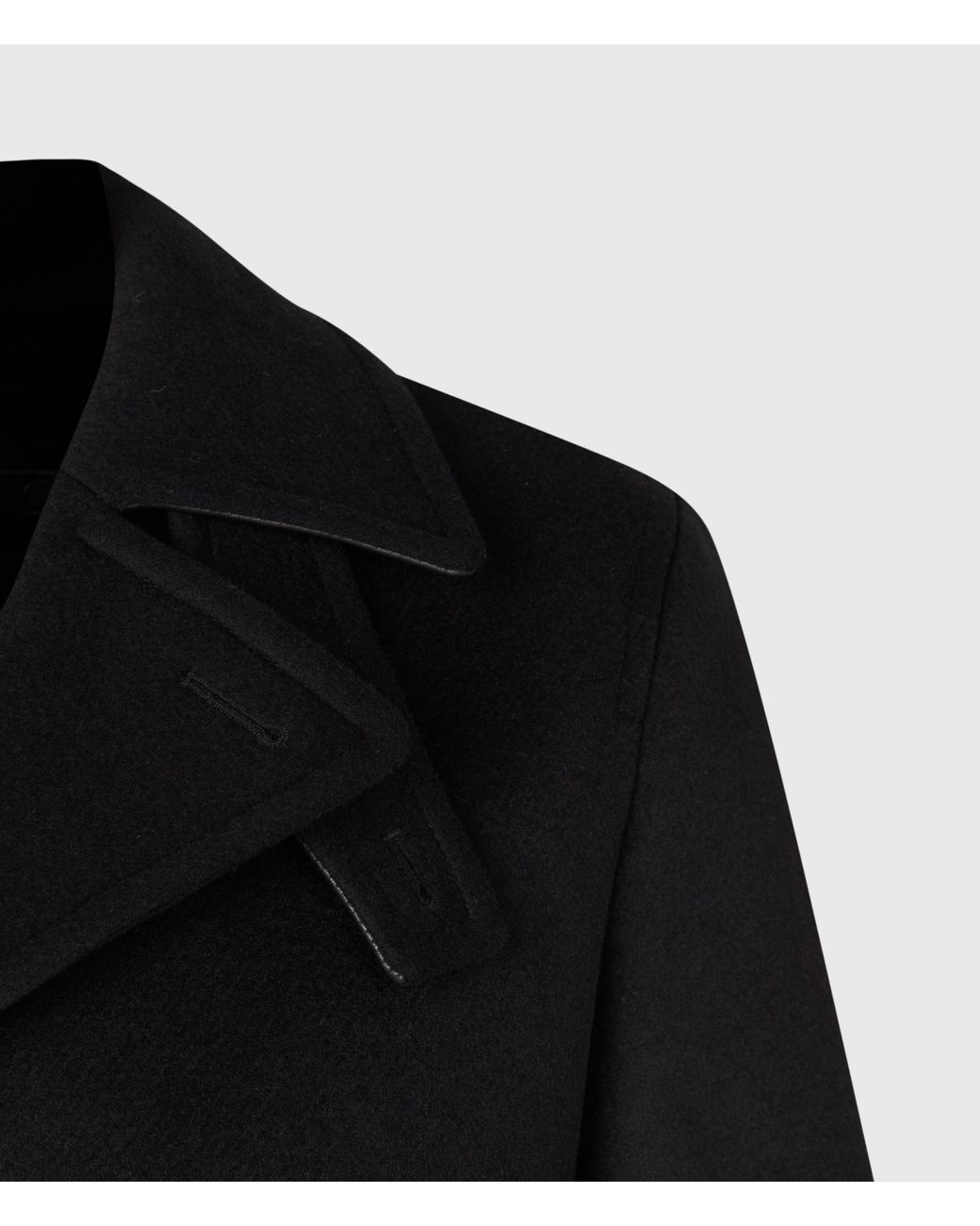 AllSaints Juncal Peacoat Mens in Black 