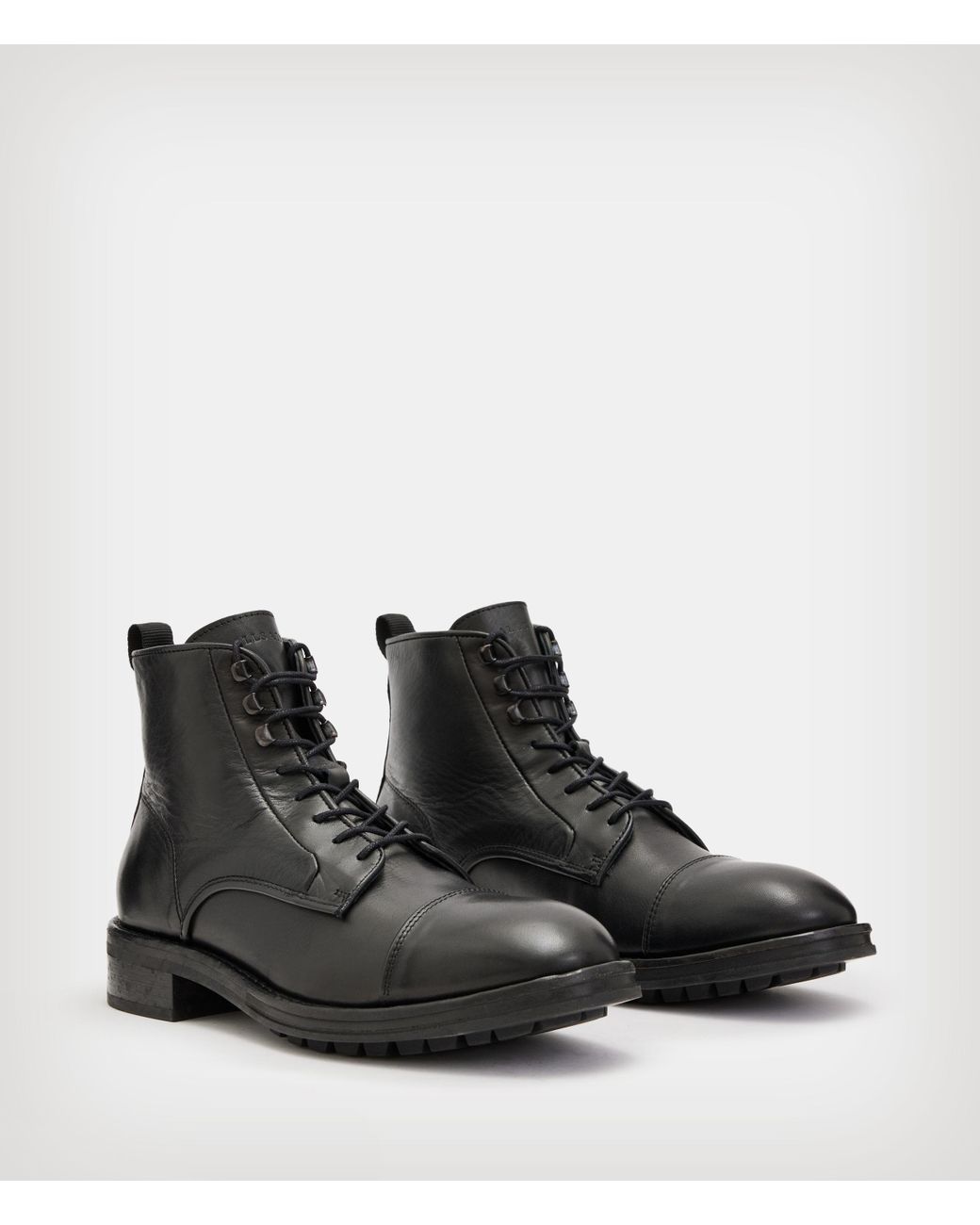AllSaints Lambert Leather Boots in Black for Men | Lyst Canada