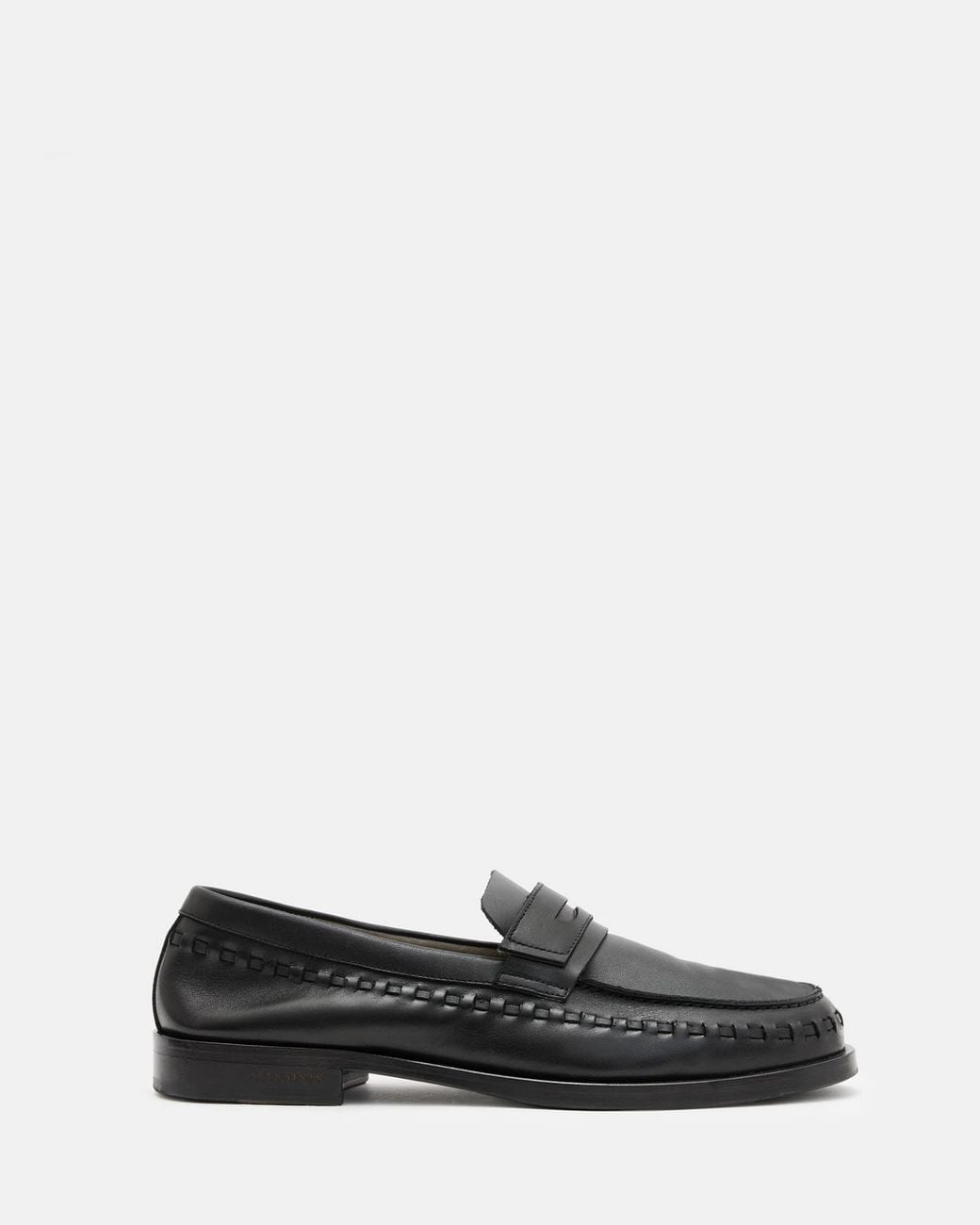 AllSaints White Sammy Leather Loafer Shoes for men