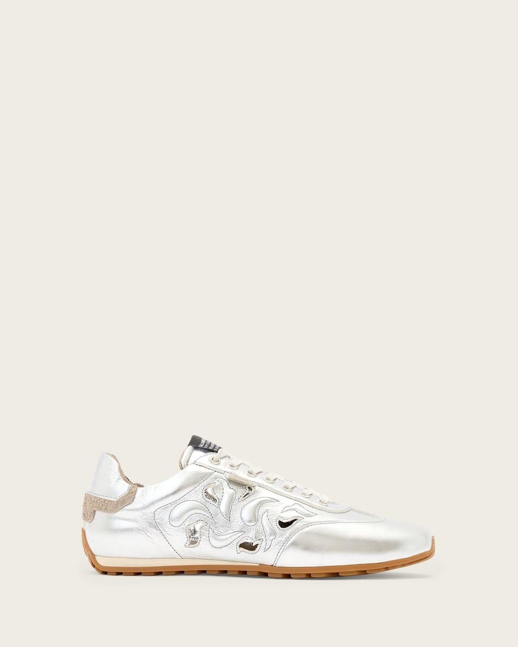 AllSaints White Leather Liam Western Trainers, /Us 6/Eu 36