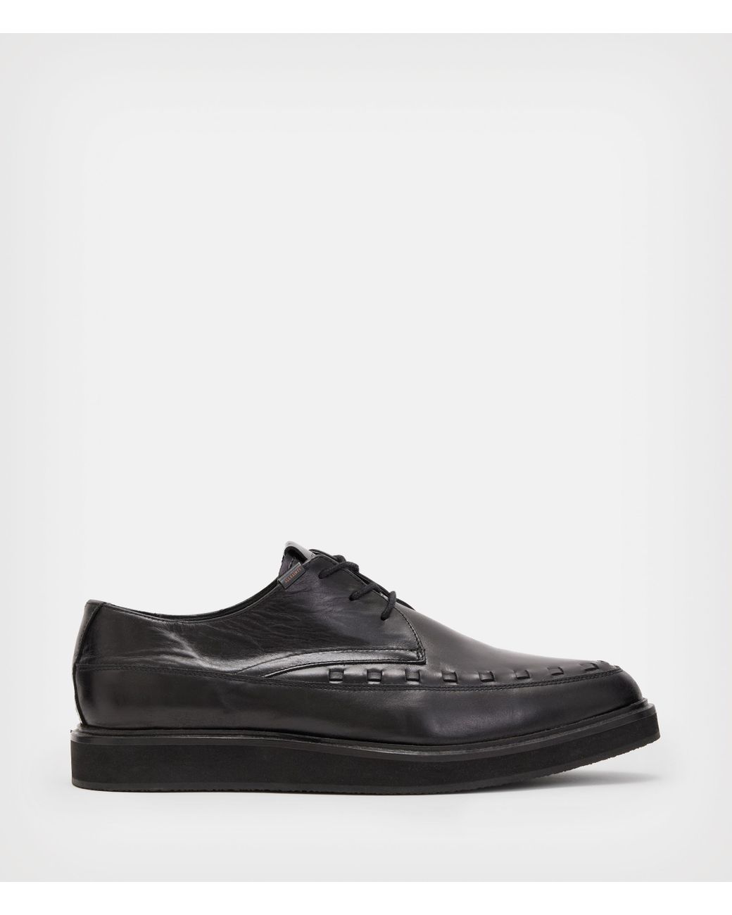 kompas pisk Slapper af AllSaints Topper Leather Derby Shoes in Black for Men | Lyst Canada