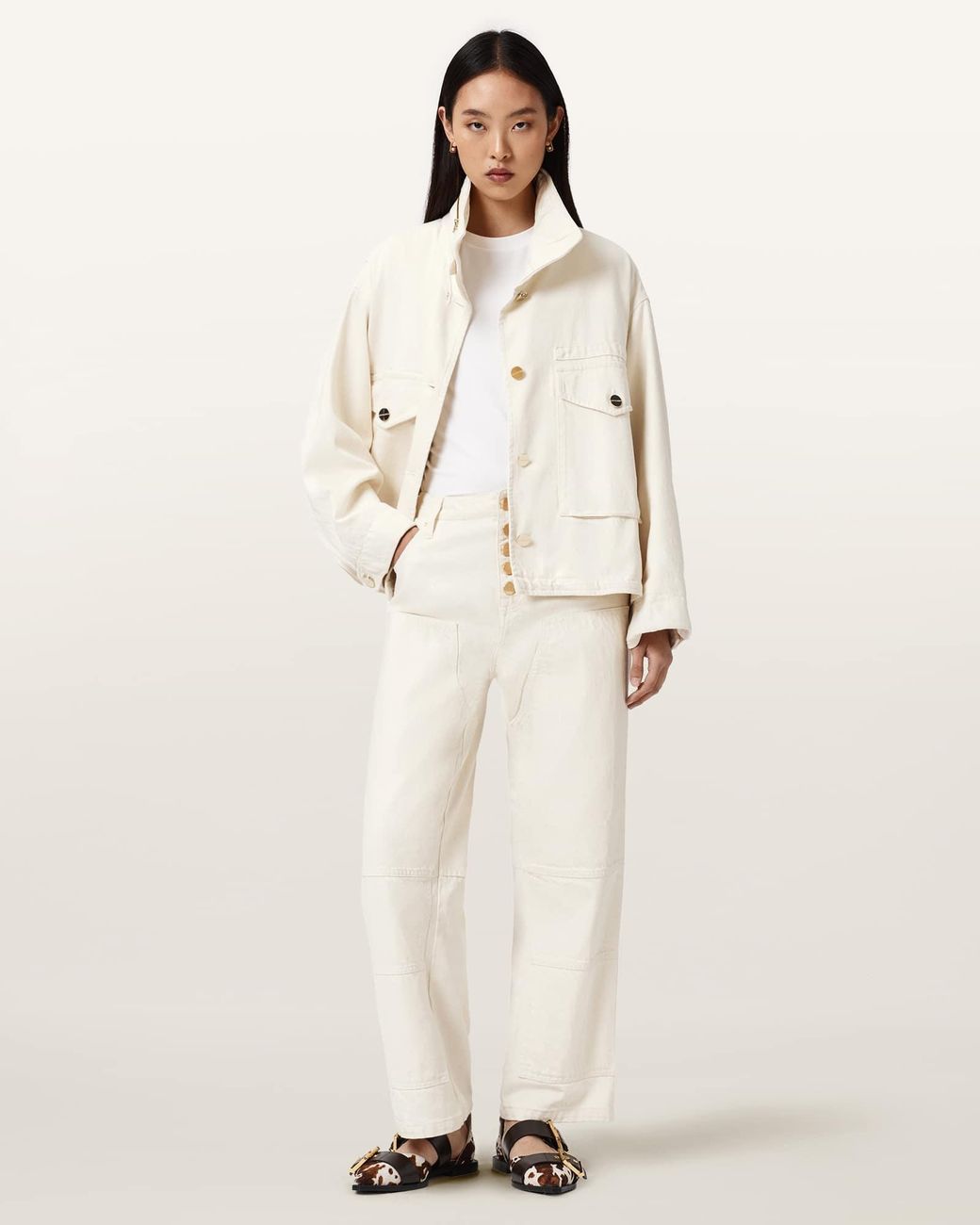 AllSaints Natural Tay Carpenter Jeans